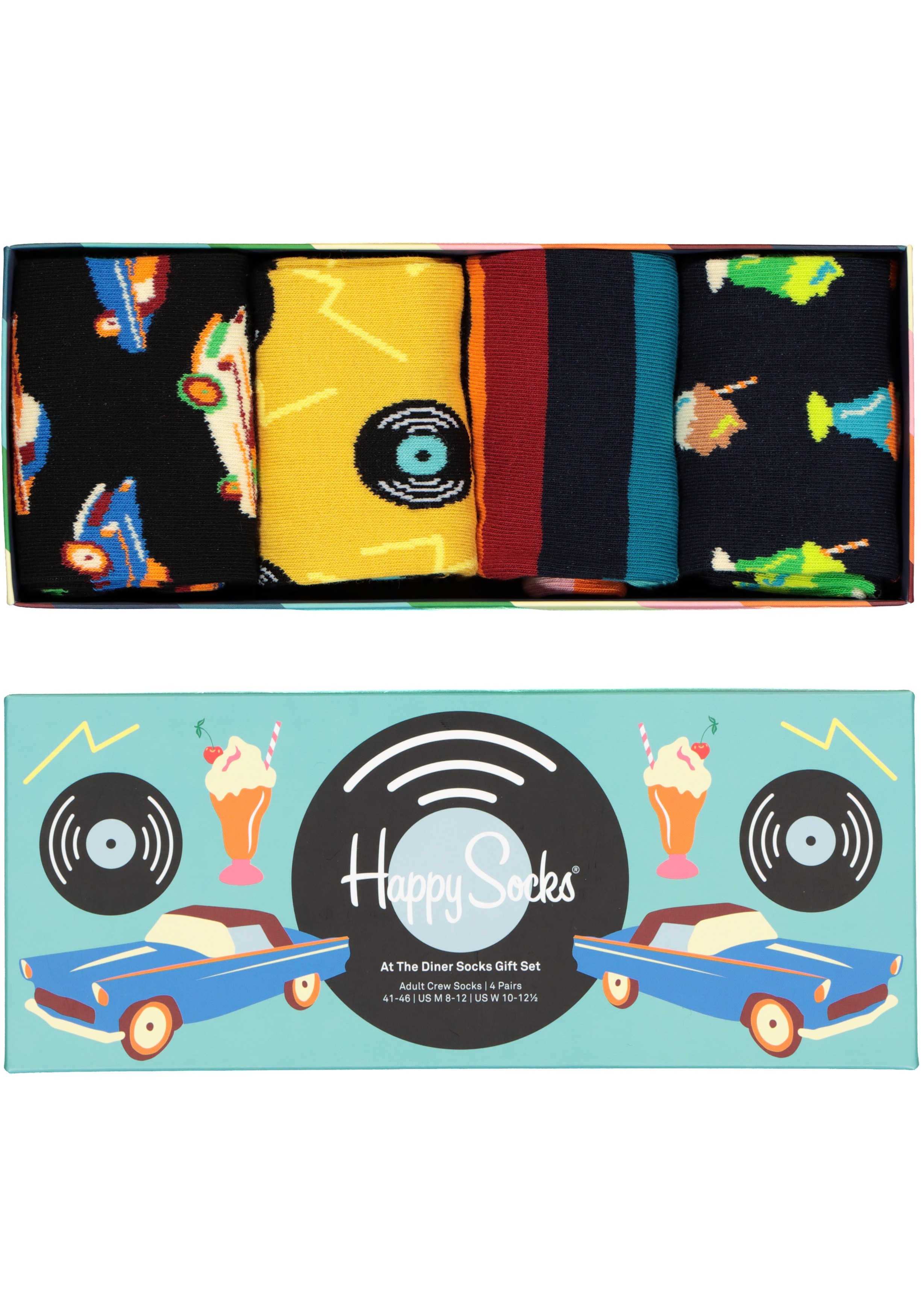Happy Socks At The Diner Socks Gift Set (4-pack)
