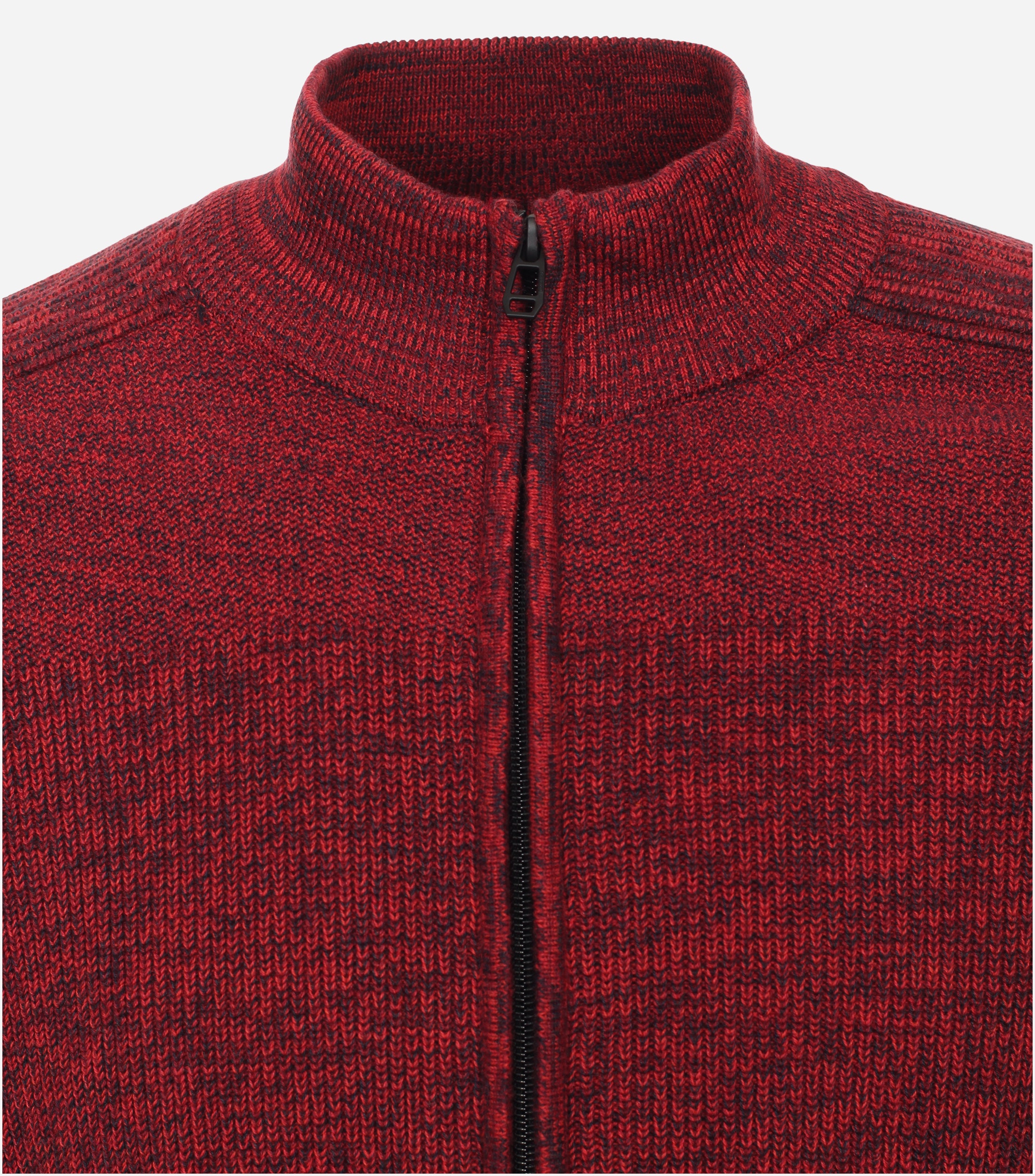 Redmond heren vest katoenmengsel, opstaande kraag, rood (middeldik