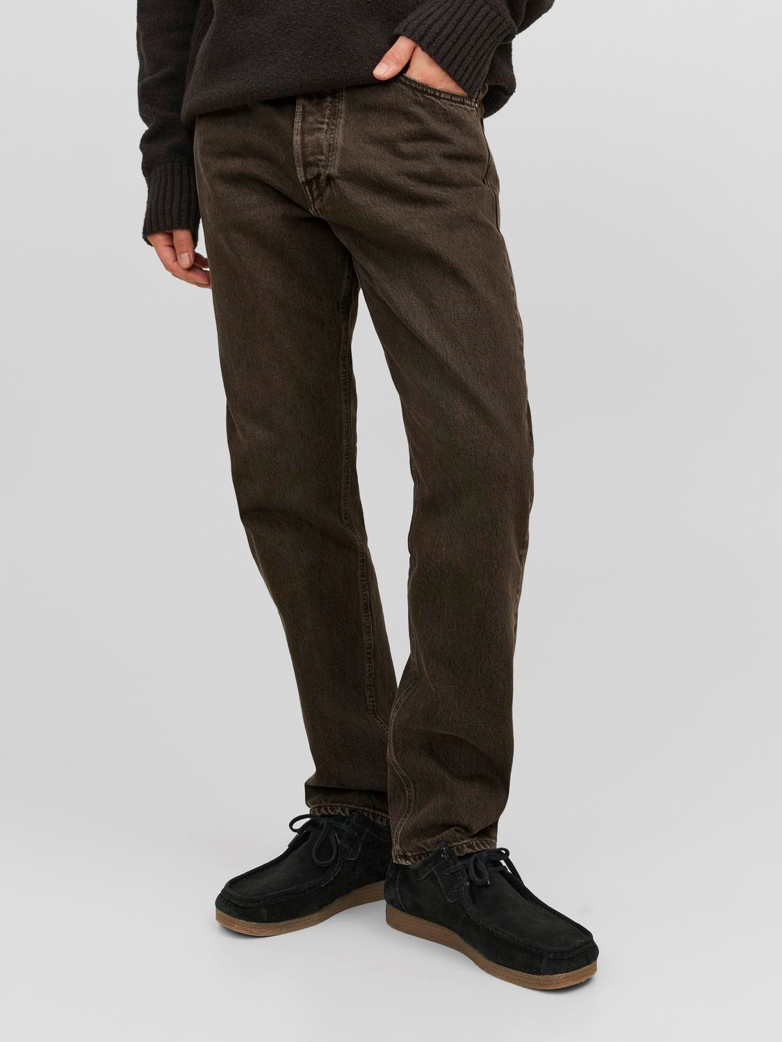 JACK & JONES Chris Cooper loose fit, heren jeans, chocoladebruin