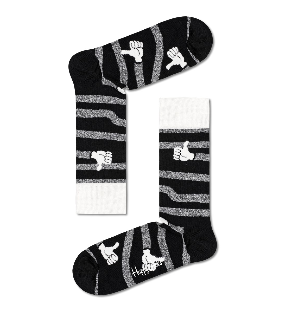 Happy Socks Black And White Socks Gift Set (4-pack), unisex sokken in cadeauverpakking