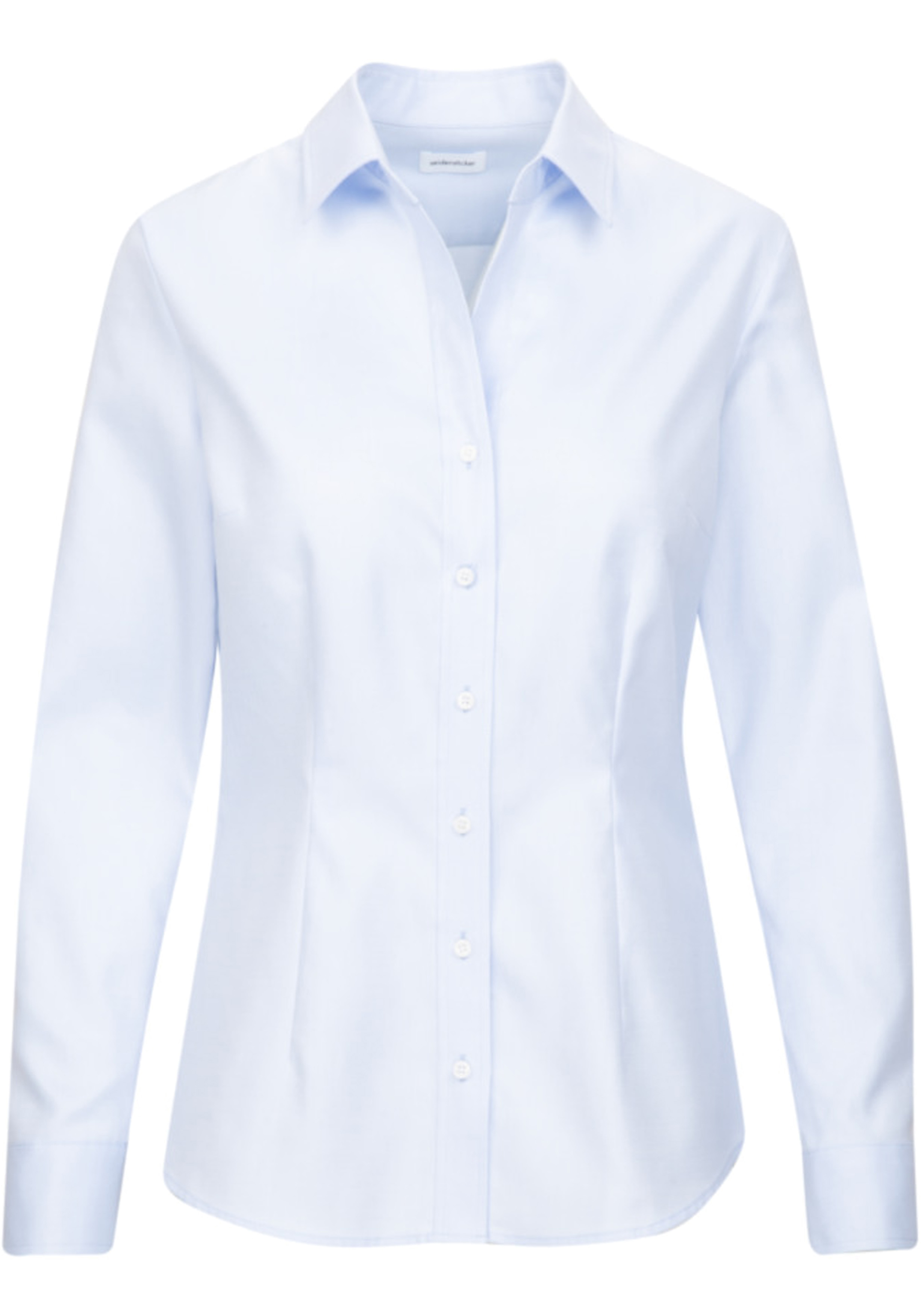 Seidensticker dames blouse slim fit, twill, lichtblauw