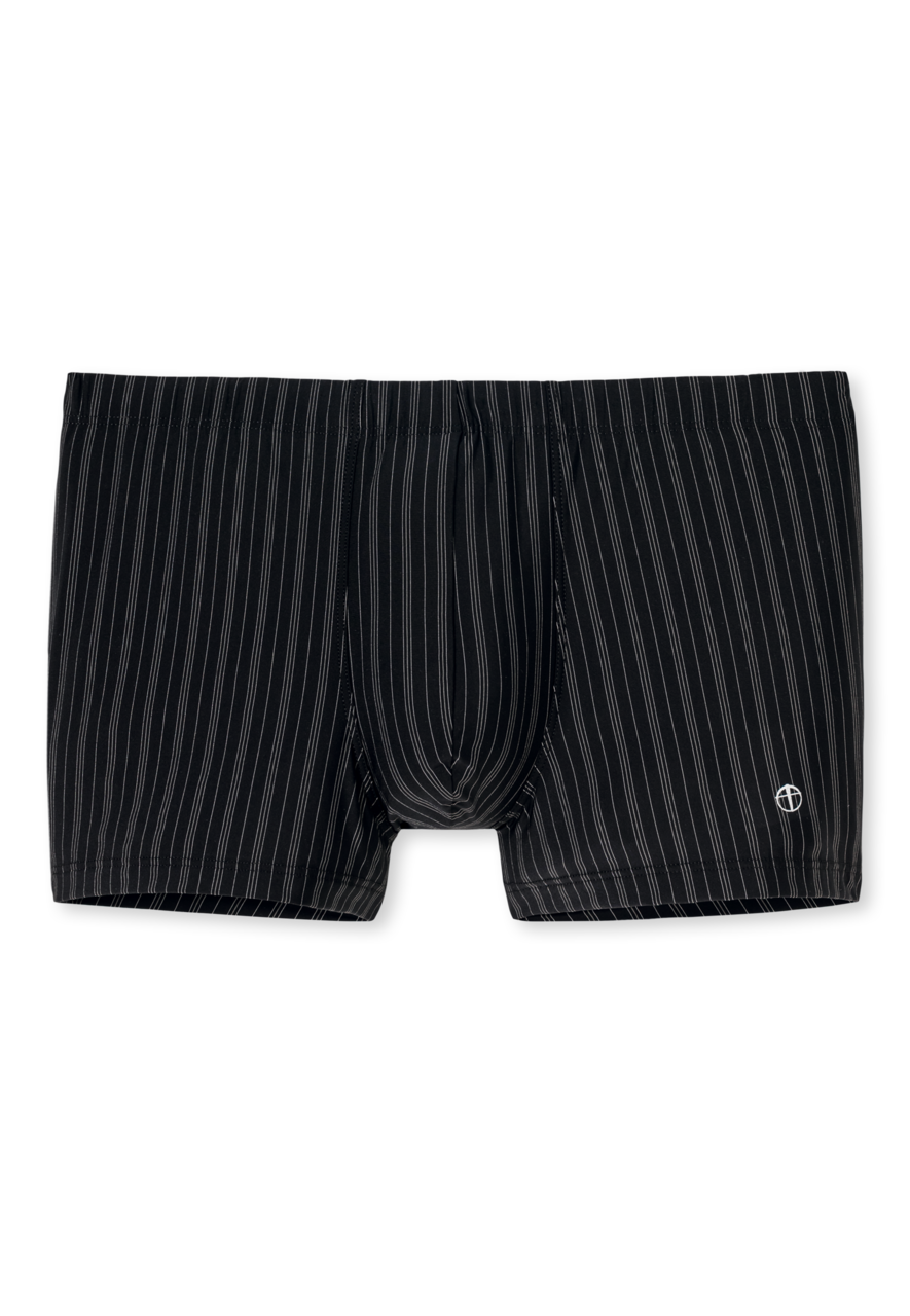 SCHIESSER Nachtschwarmer boxer (1-pack), heren short microvezel zwart gestreept