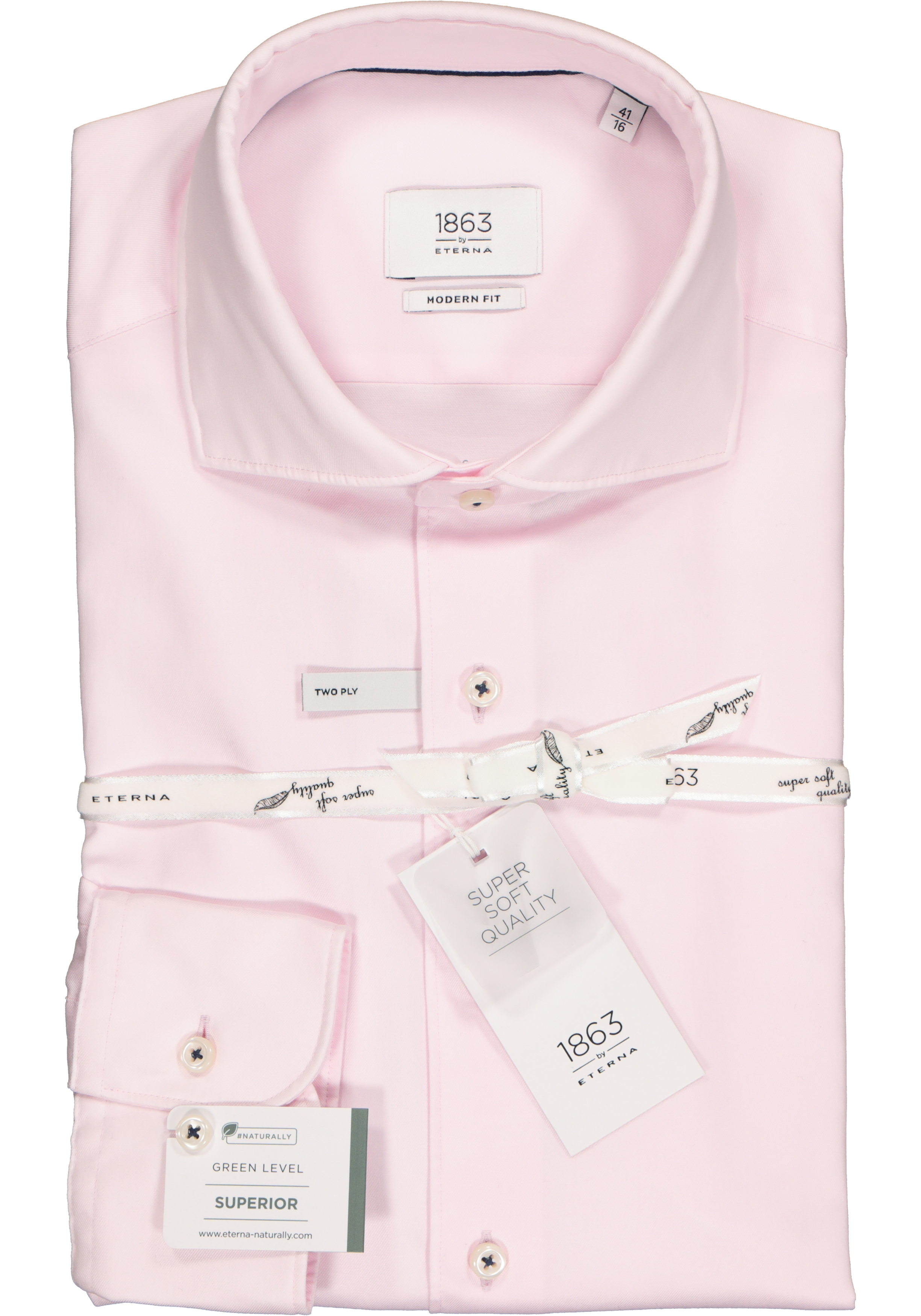 ETERNA modern fit overhemd, 1863 casual Soft tailoring, roze