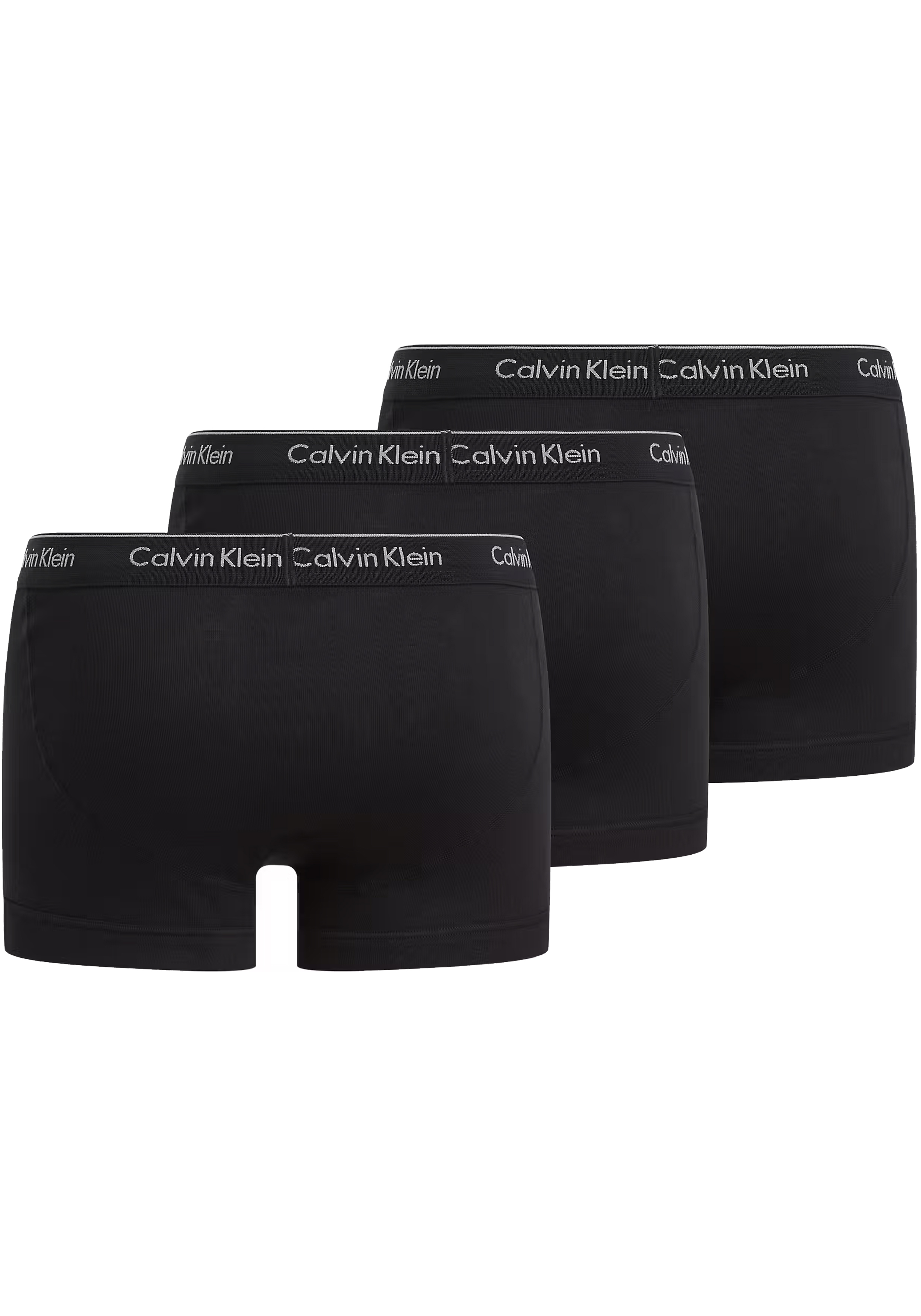 Calvin Klein Cotton Classics Trunks (3-pack), heren boxers normale lengte, zwart