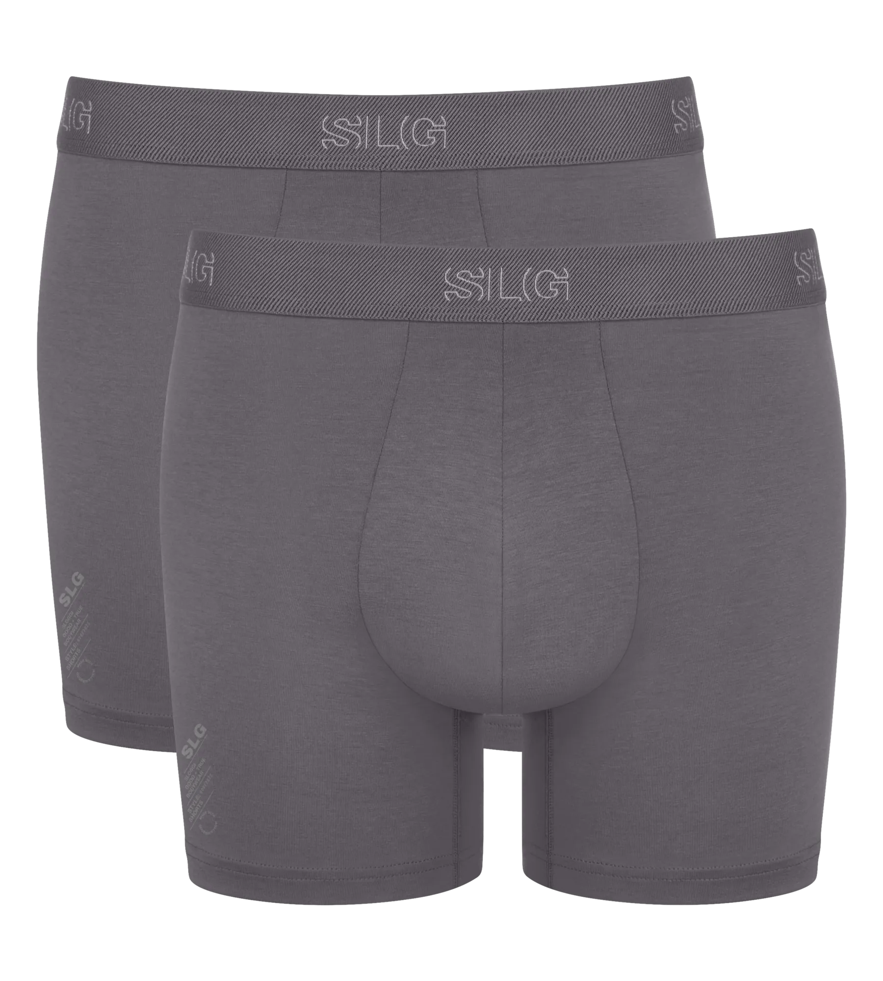 Sloggi Men SLG Base Short, heren boxershort korte pijp (2-pack), middengrijs
