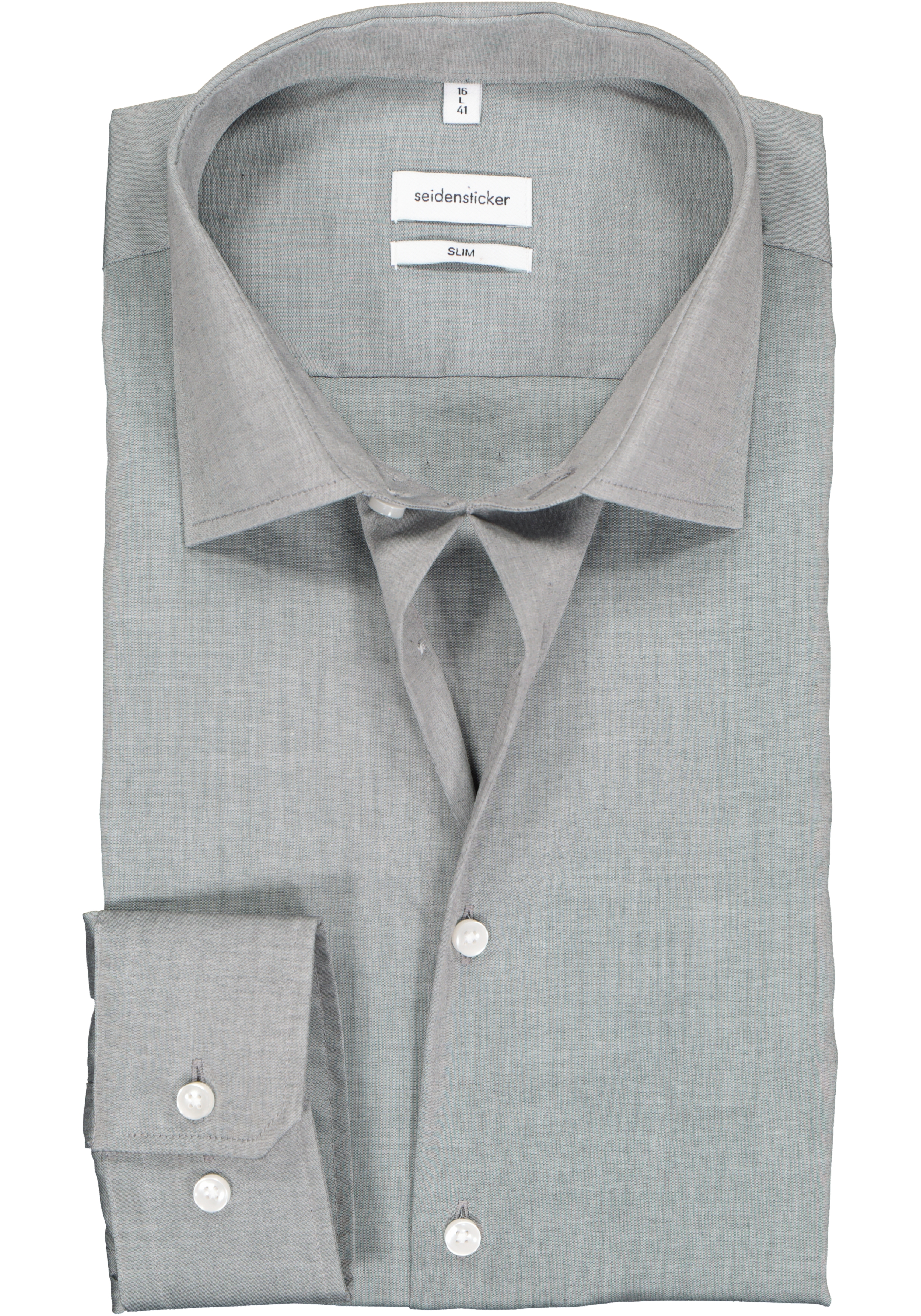 Seidensticker slim fit overhemd, grijs