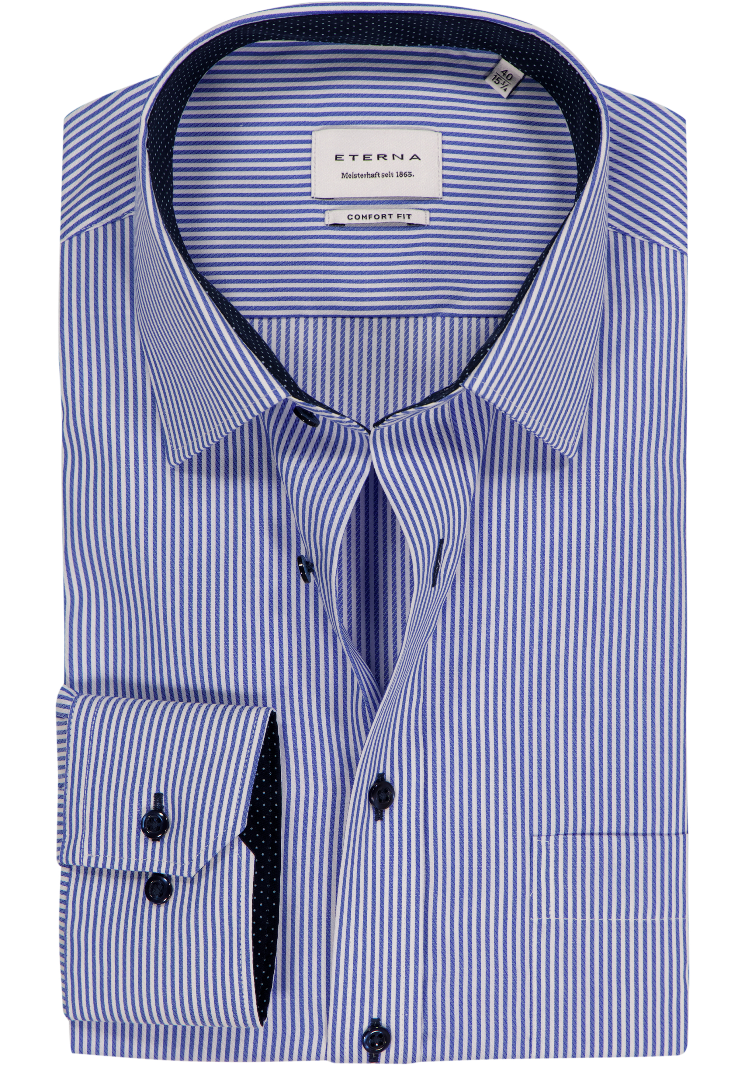 Vincenzo Boretti Herenhemd, elegant, slim fit, klassieke kraag, lange Vincenzo Boretti Herenhemd, elegant, slim fit, klassieke kraag, lange