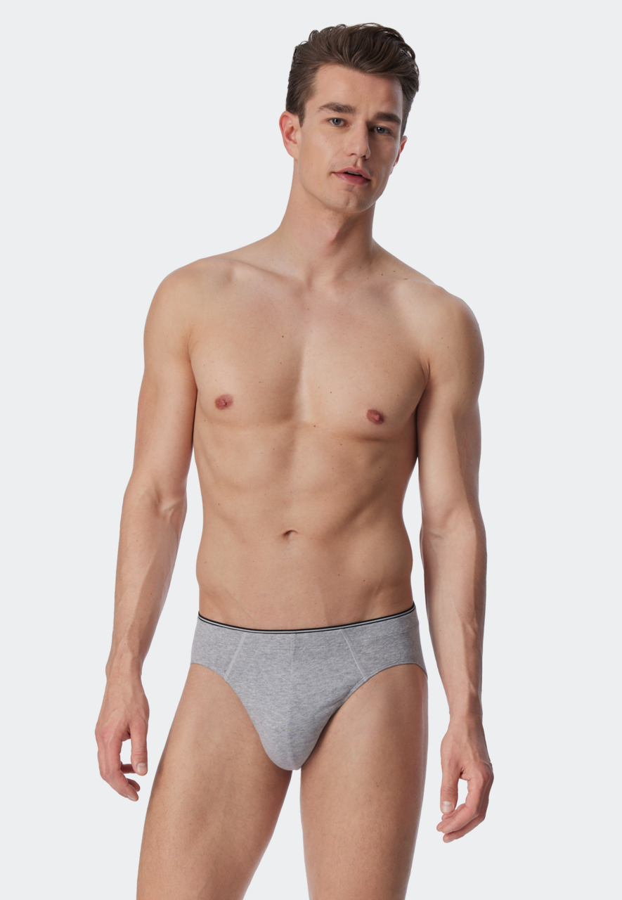 SCHIESSER 95/5 slip (1-pack), heren superminislip biologisch katoen grijs-melange