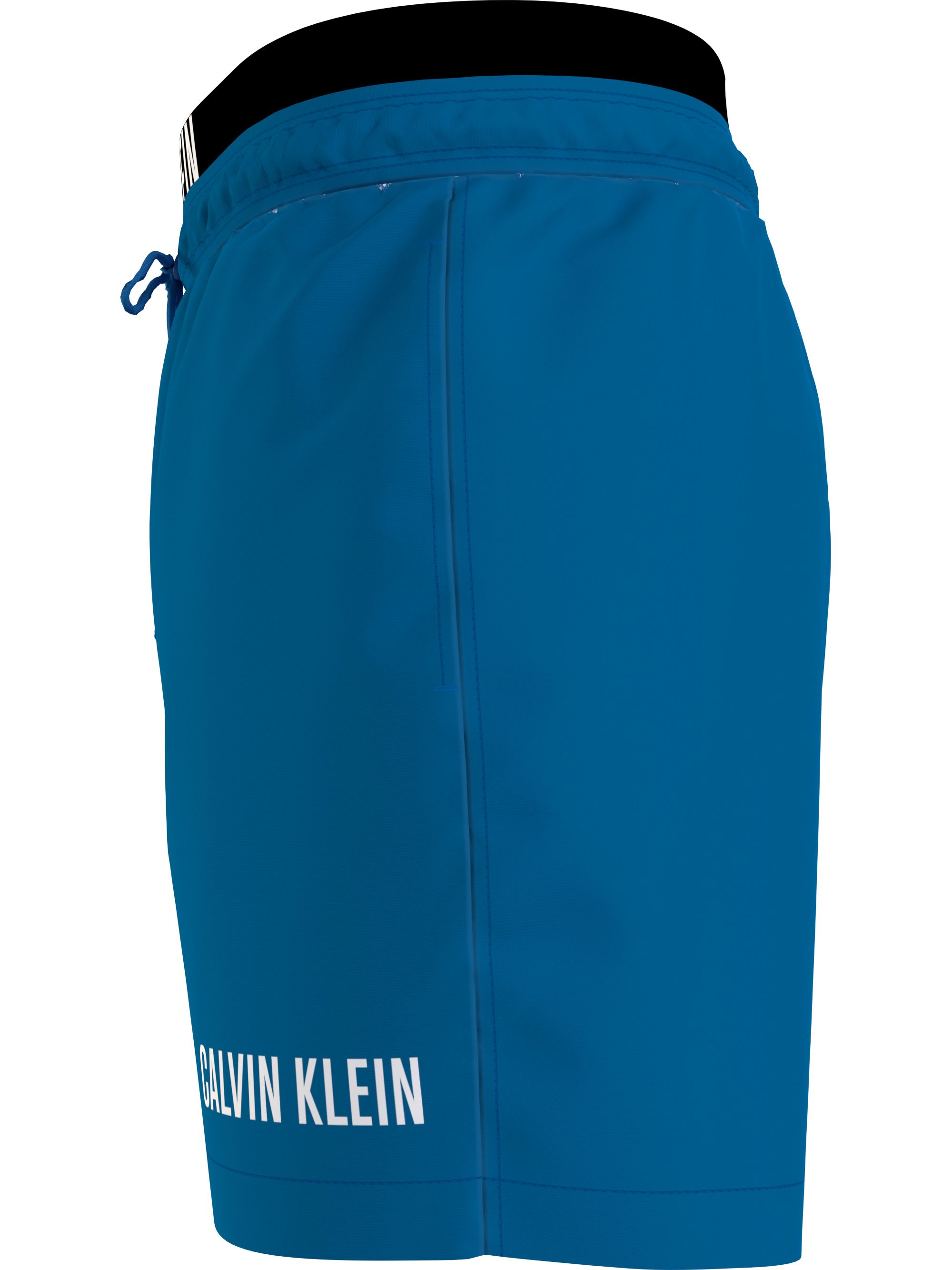 Calvin Klein Medium Drawstring double waistband swimshort, heren zwembroek, middenblauw