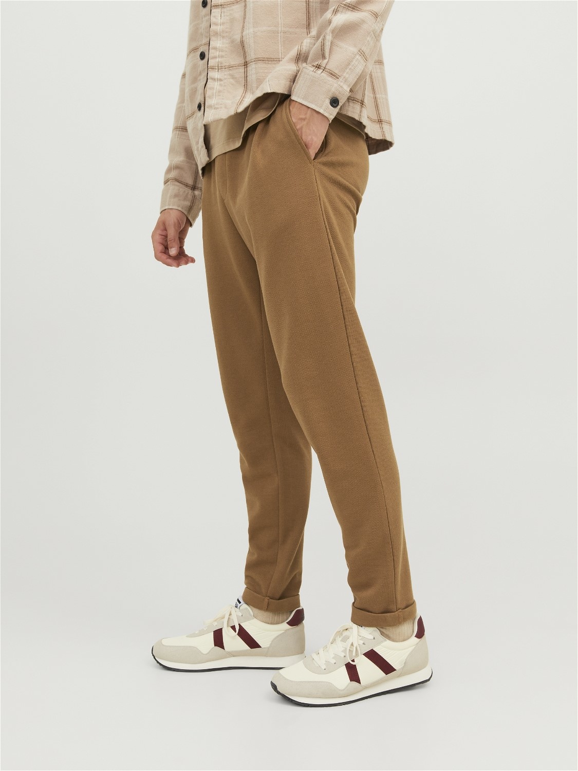 JACK & JONES Ace Smart Sweat Pants regular fit, heren joggingbroek, camel bruin