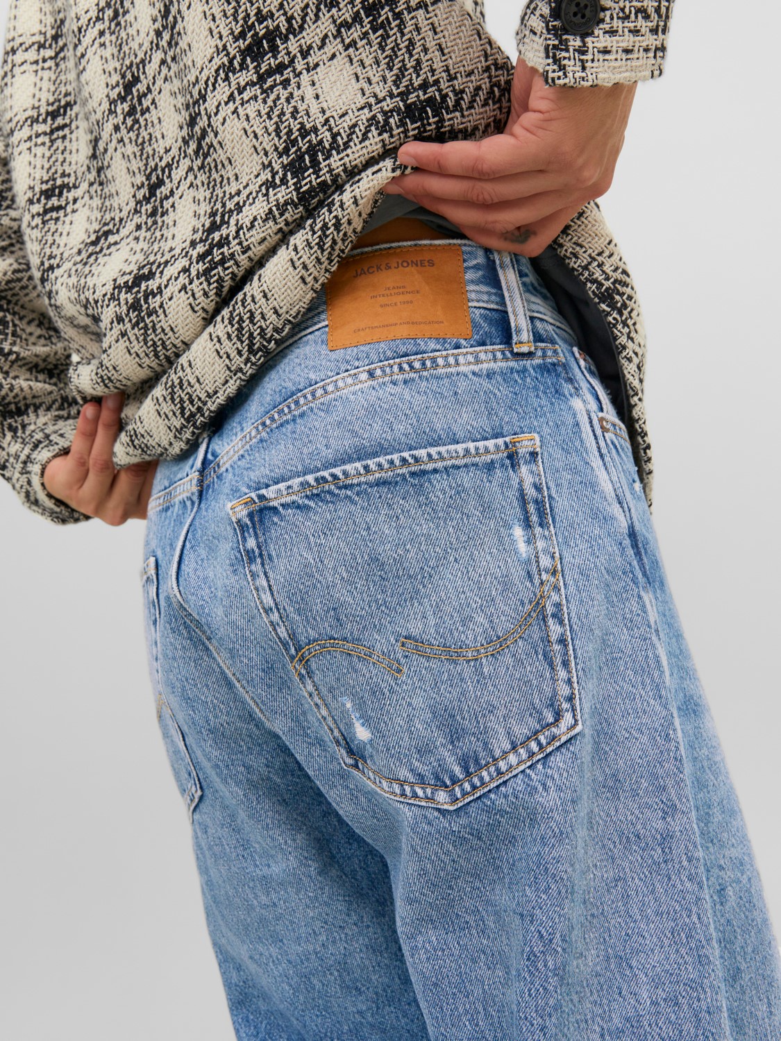 JACK & JONES Alex Original loose fit, heren jeans, denimblauw