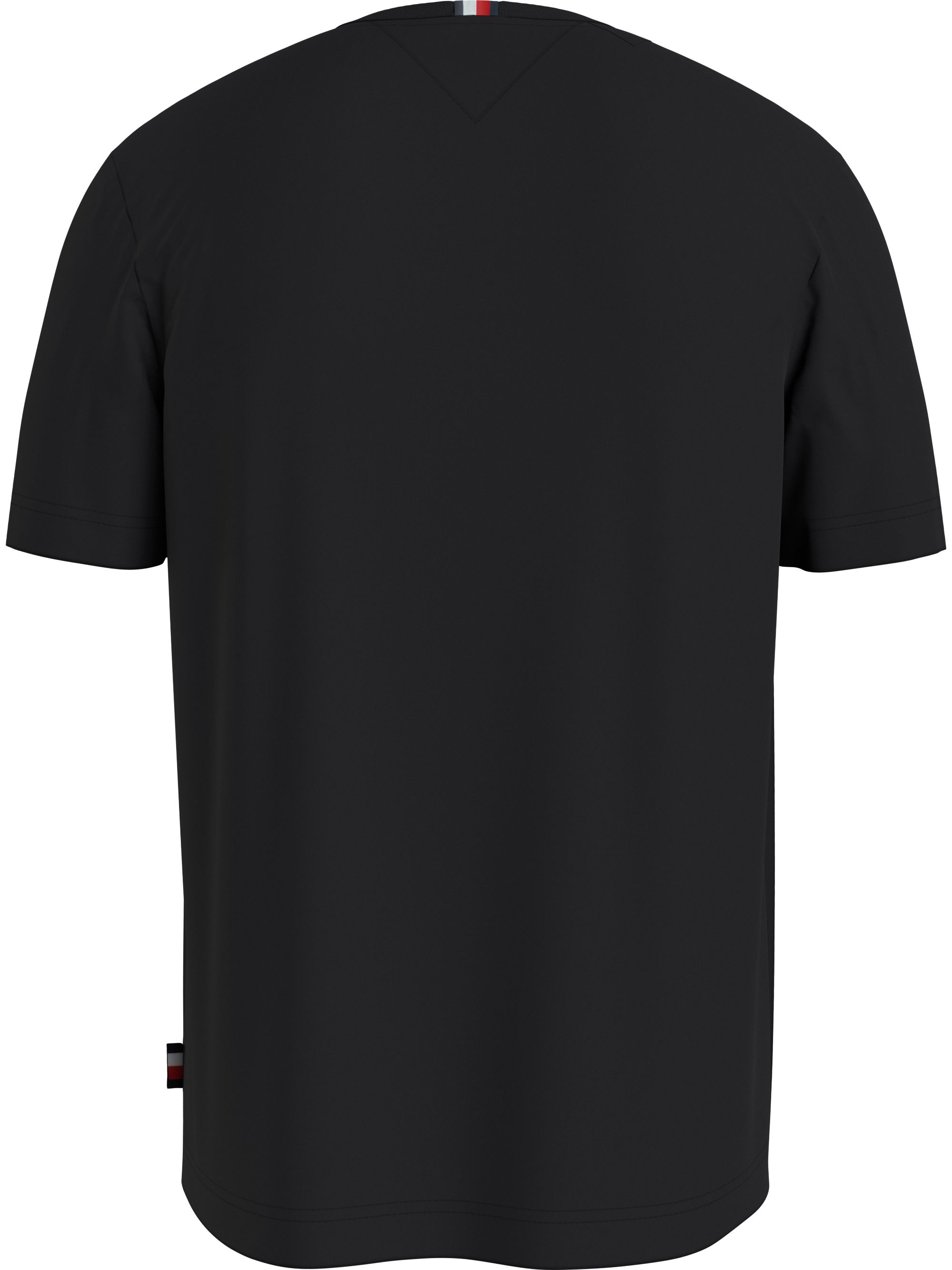 Tommy Hilfiger Hilfiger Ath Stack Tee, heren T-shirt korte mouw O-hals, zwart