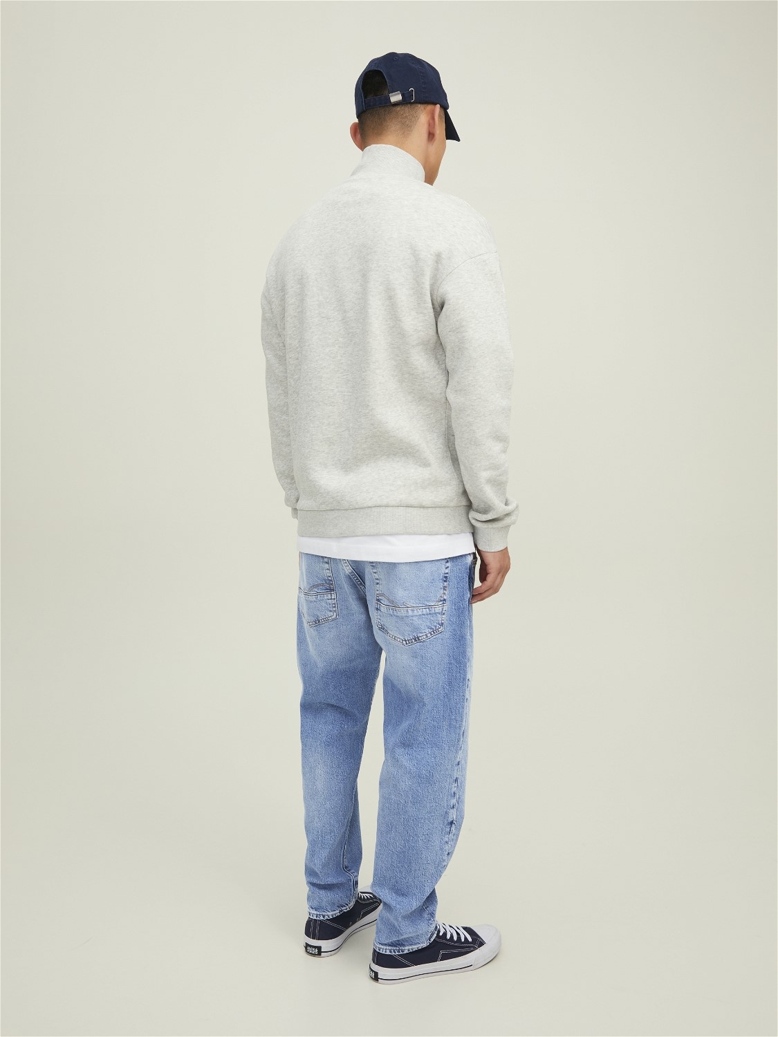 JACK & JONES Frank Leen Cropped relaxed fit, heren jeans, denimblauw
