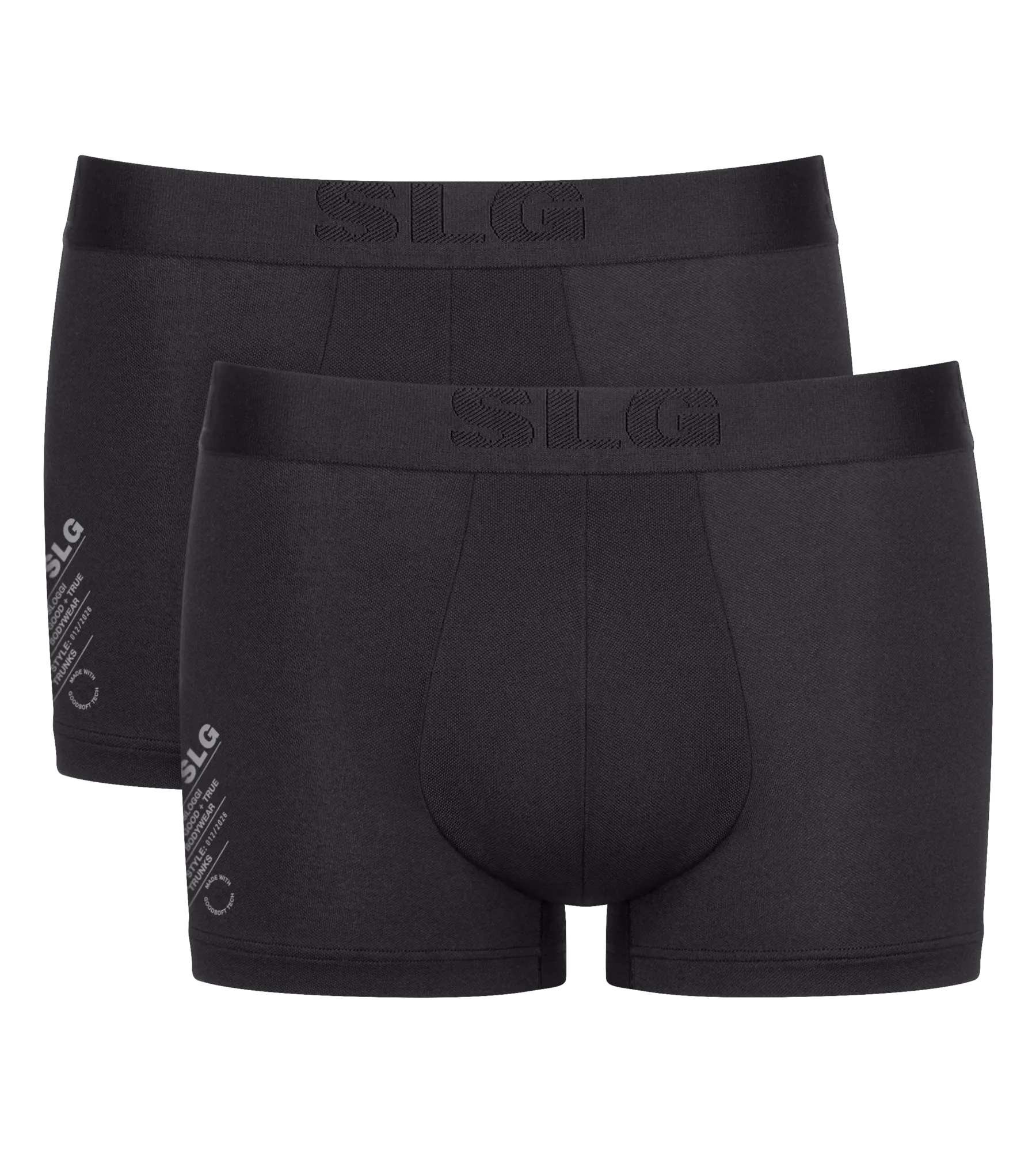 Sloggi Men SLG Base Soft Trunk, heren boxershorts korte pijp (2-pack), zwart