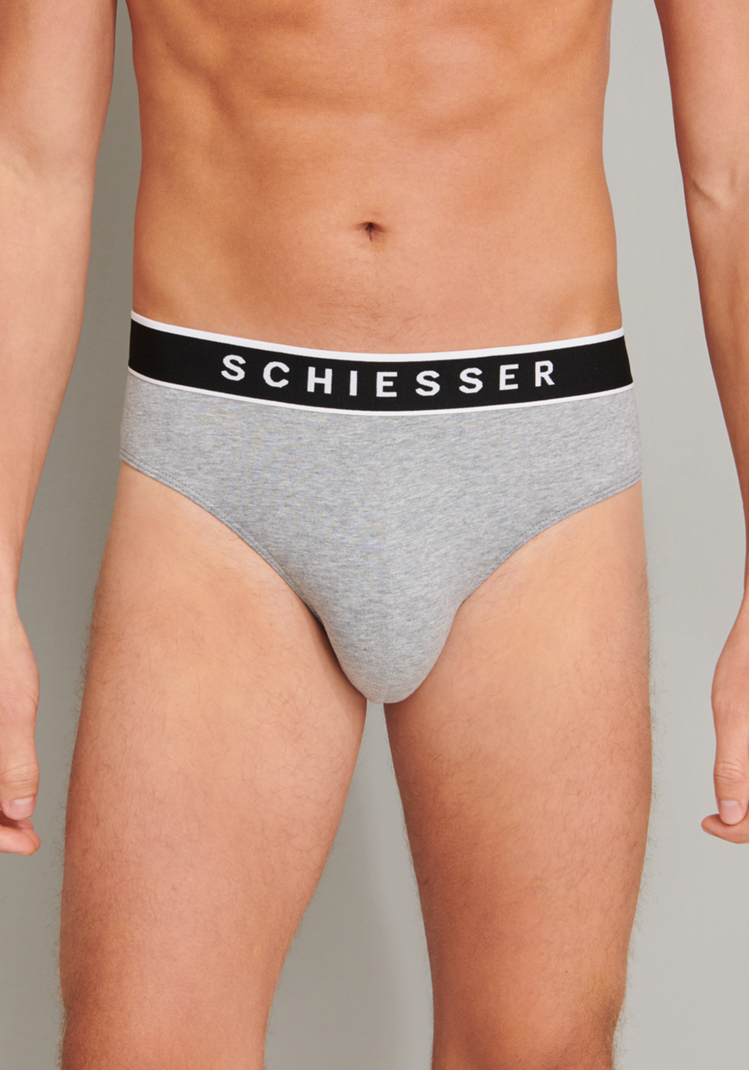 SCHIESSER 95/5 rio slips (3-pack), grijs