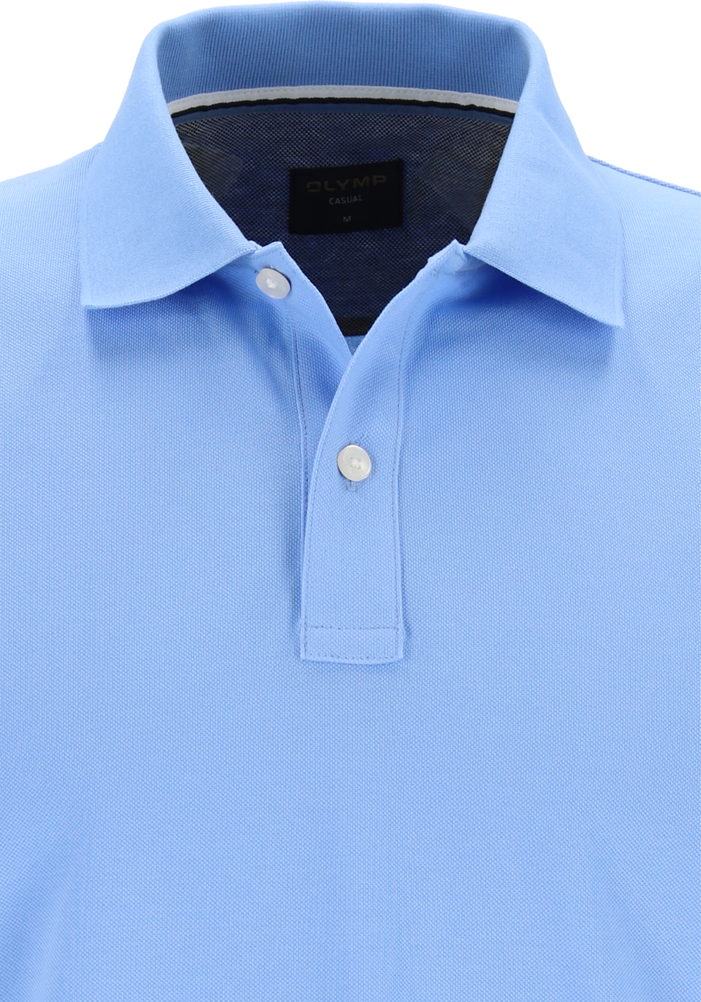 OLYMP Polo Casual, modern fit polo, lichtblauw