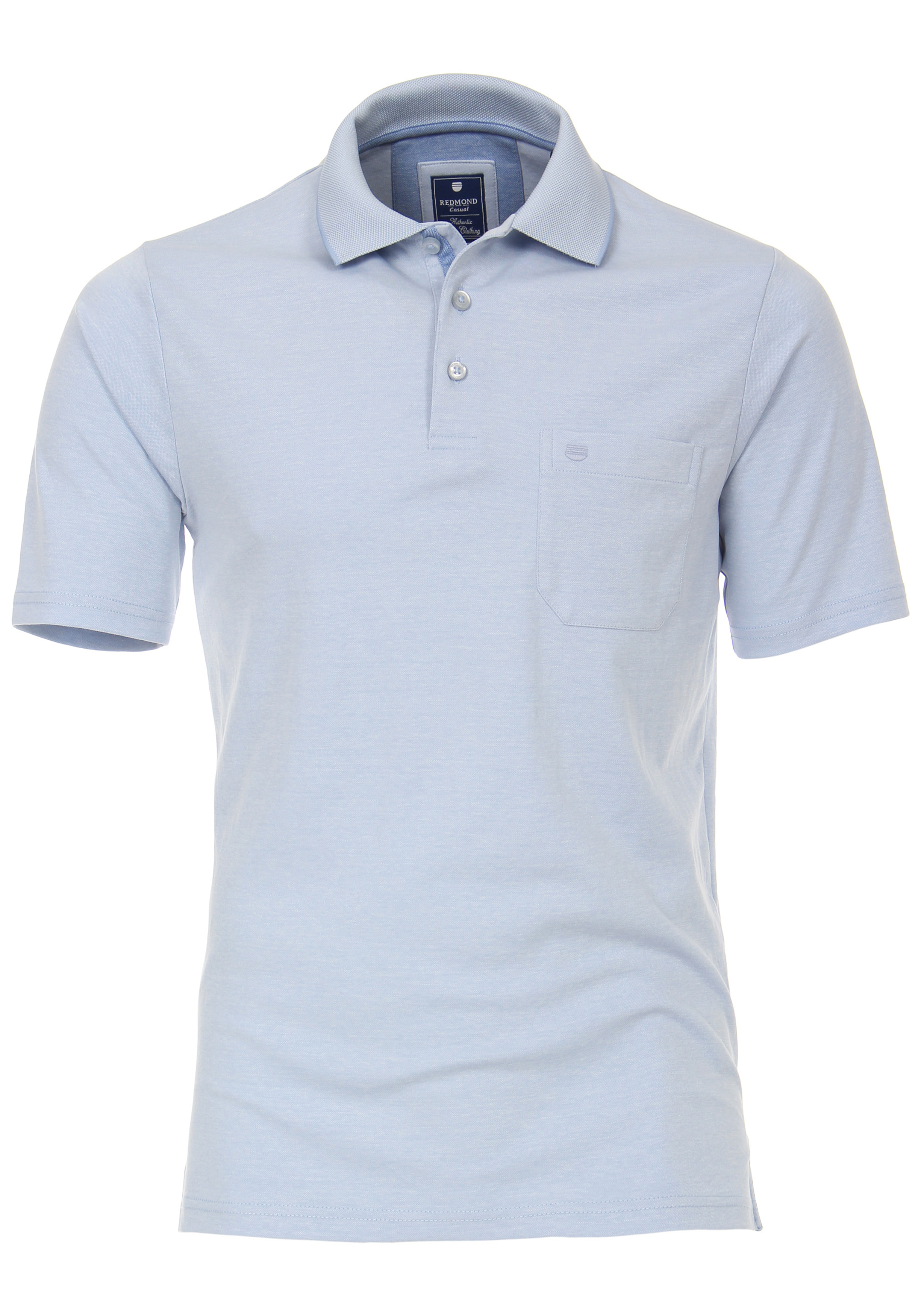 Redmond regular fit poloshirt, lichtblauw melange