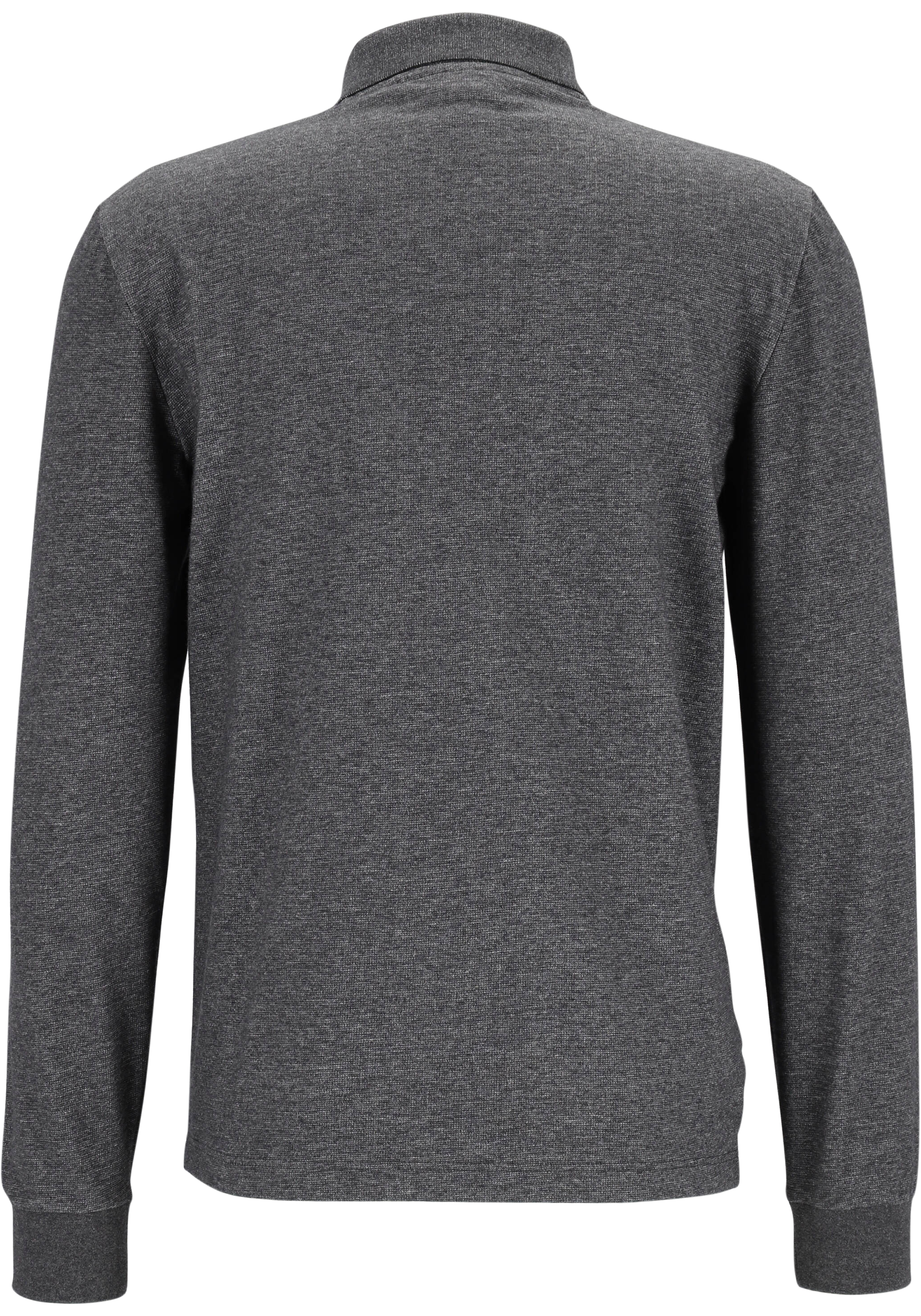 Lacoste Sport Polo Regular Fit stretch, heren poloshirt lange mouwen, antraciet grijs