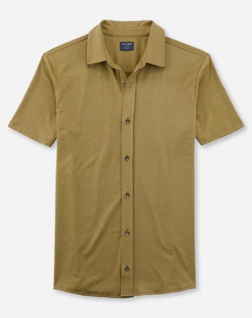 OLYMP Casual modern fit polo, kaki