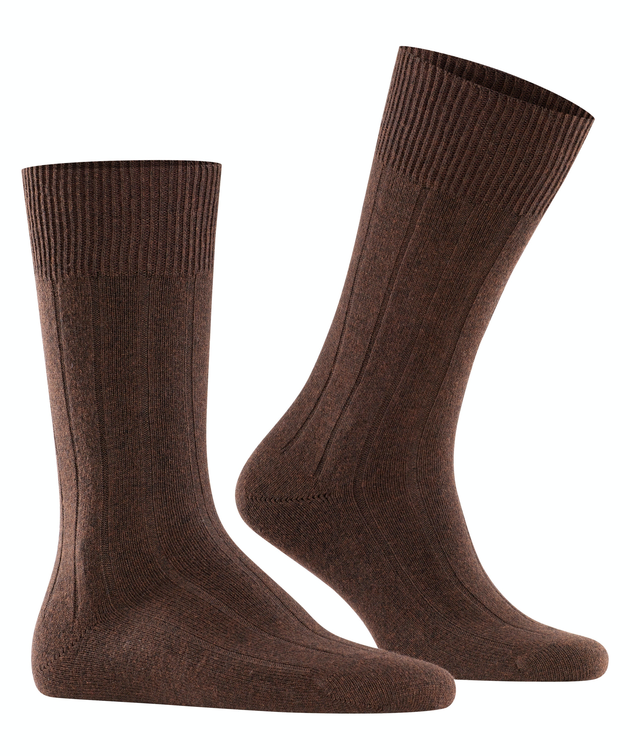 FALKE Lhasa Rib herensokken, bruin (brown)