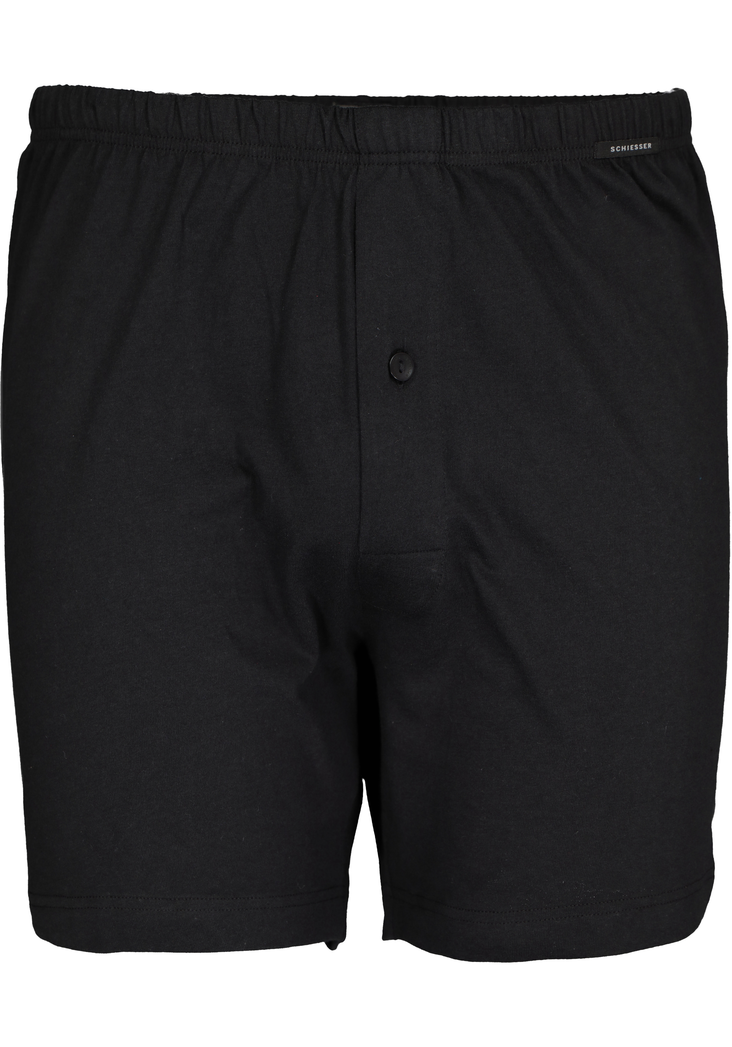 SCHIESSER Cotton Essentials boxershorts wijd (2-pack), tricot, zwart en wit
