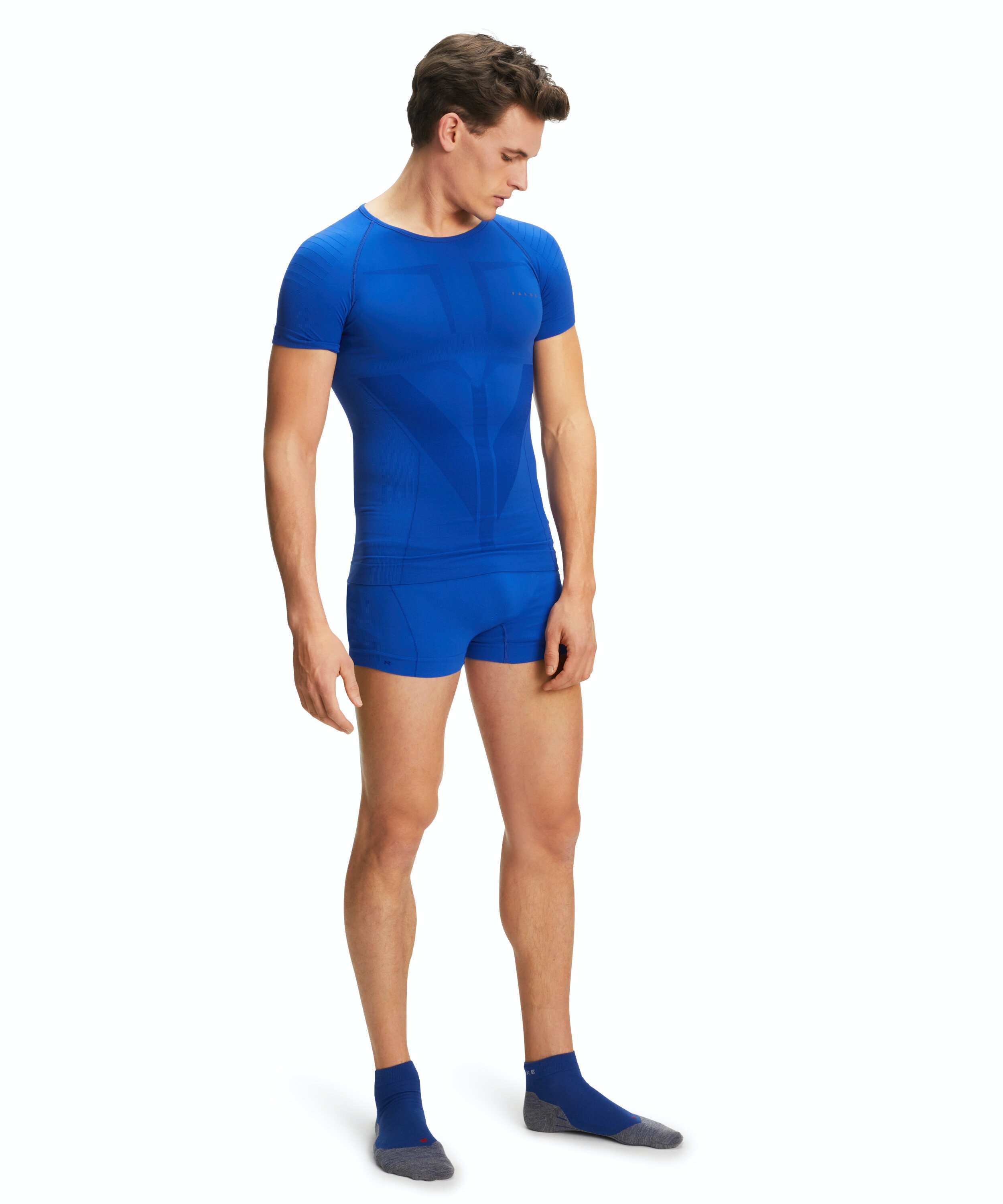 FALKE heren T-shirt Warm, thermoshirt, blauw (yve)