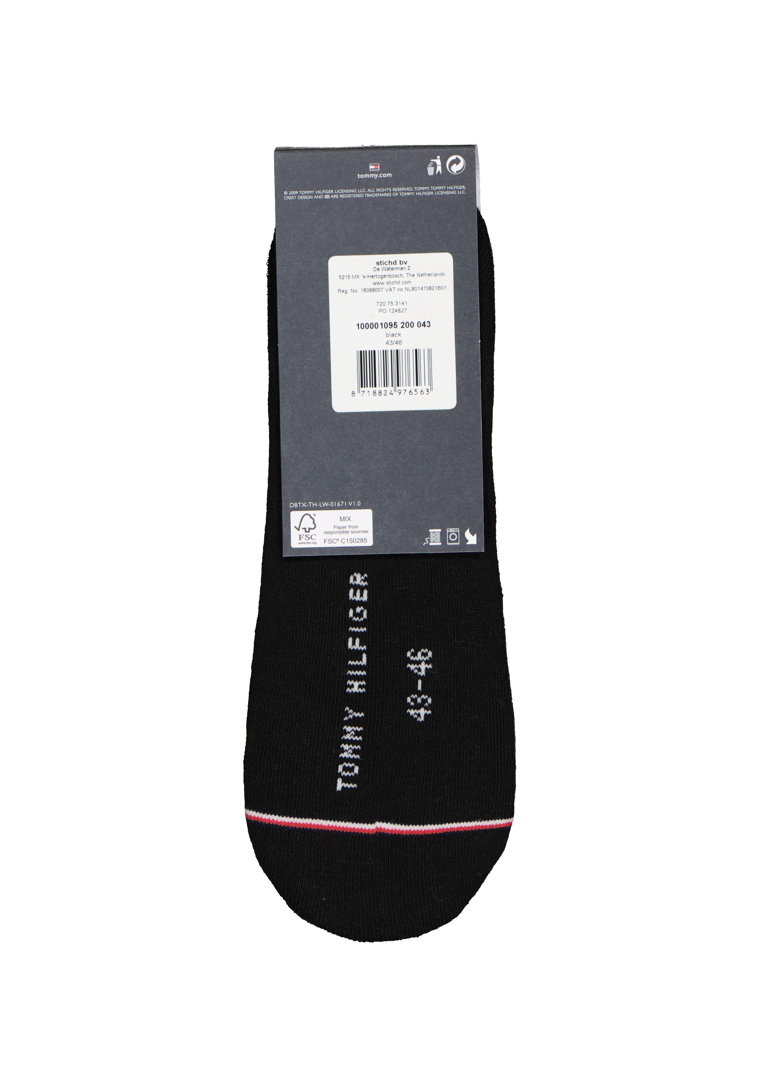 Tommy Hilfiger Iconic Sports Socks (2-pack), heren sneakersokken katoen, onzichtbaar, zwart