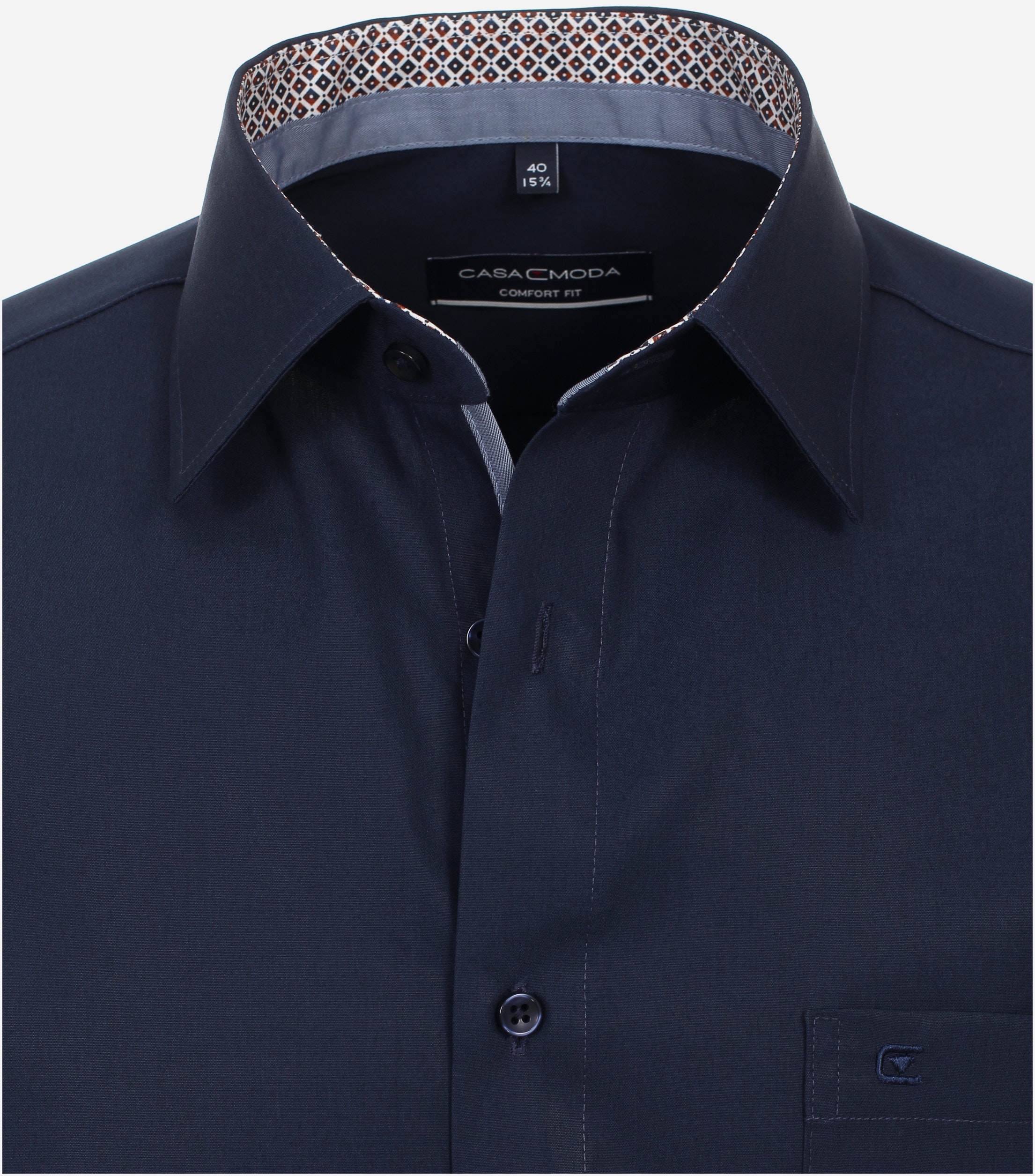 CASA MODA comfort fit overhemd, popeline, donkerblauw