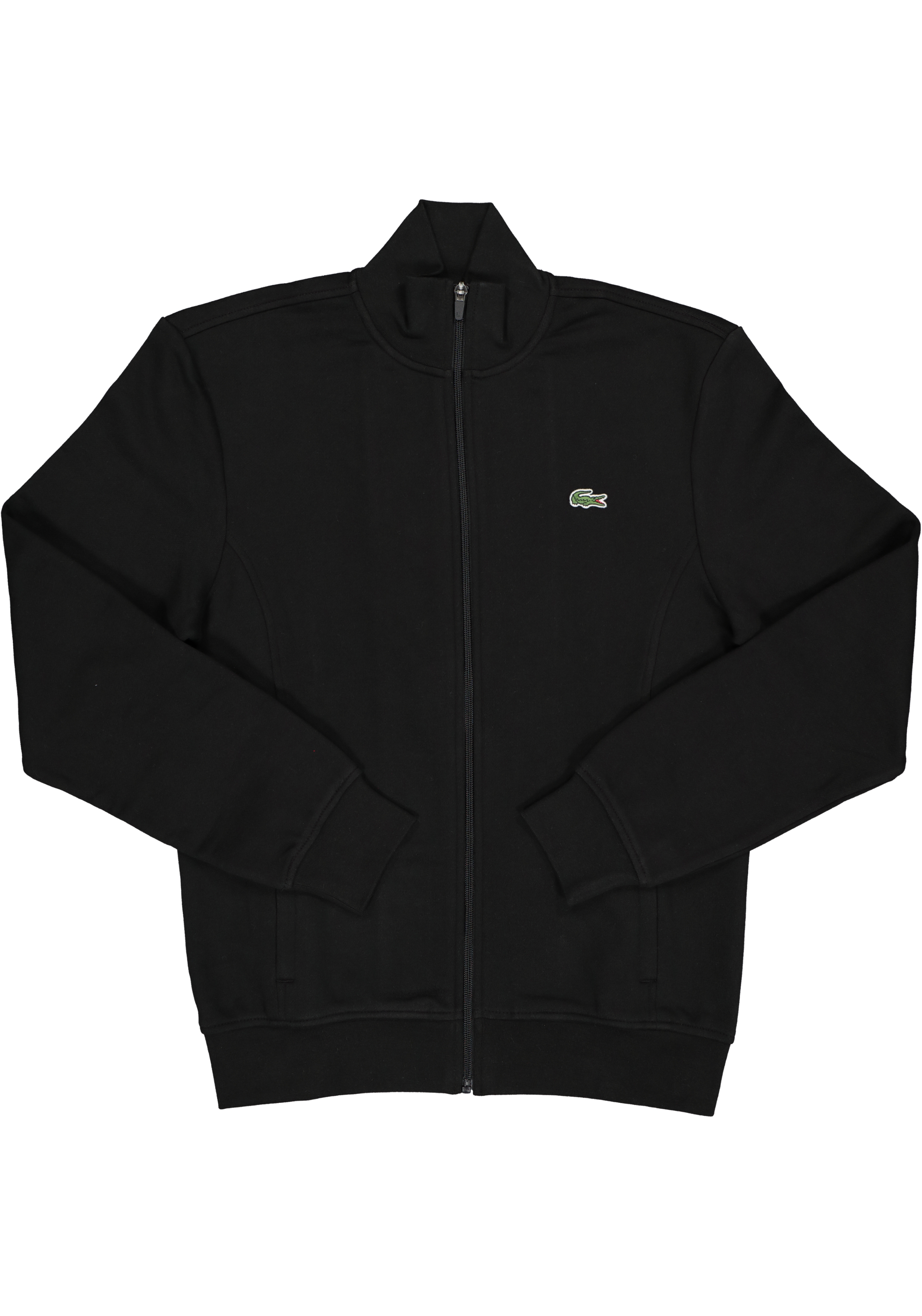 Lacoste heren sweatvest, met rits, zwart