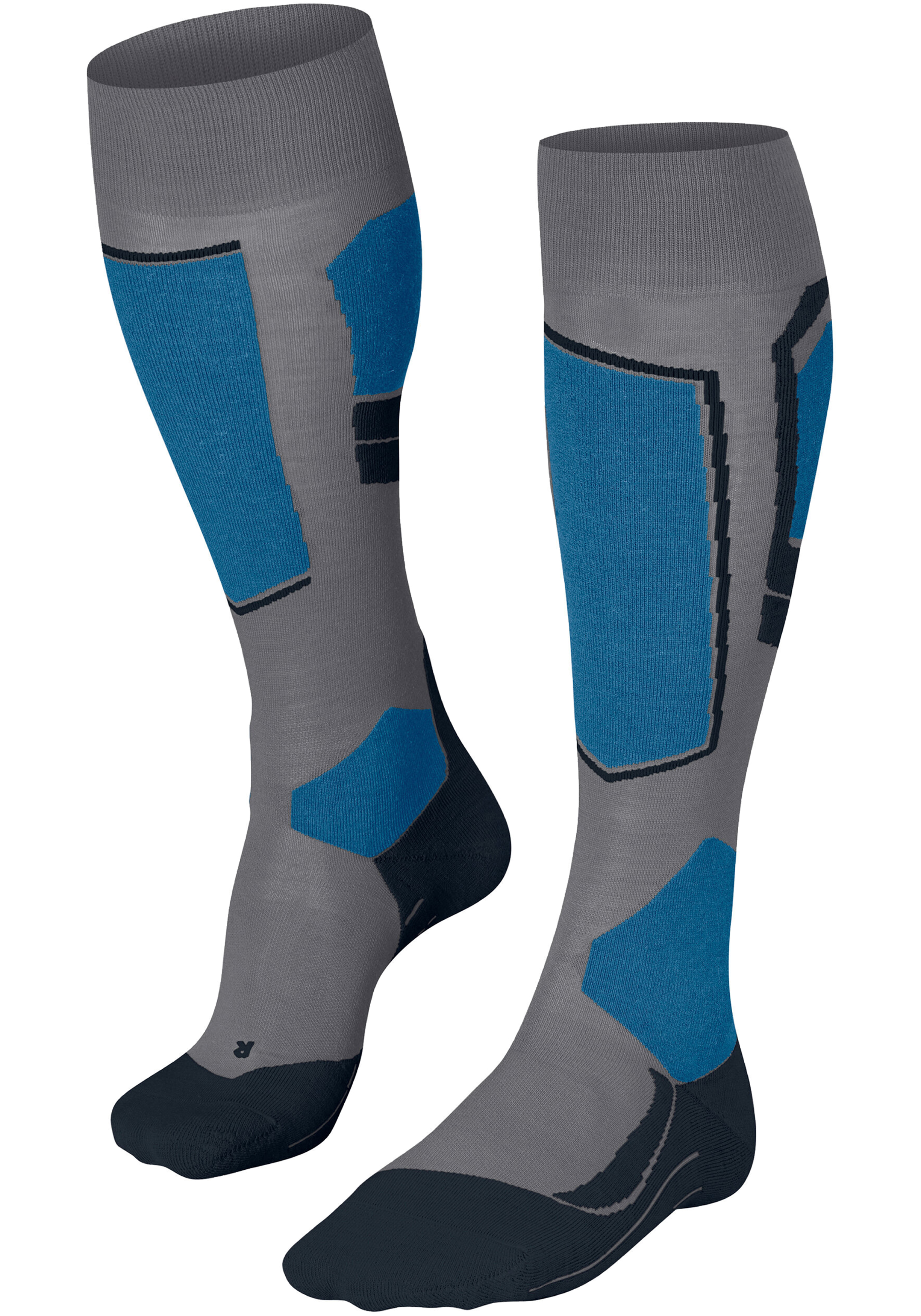 FALKE SK4 Advanced heren skiing kniekousen, grijs (m.grey melange)