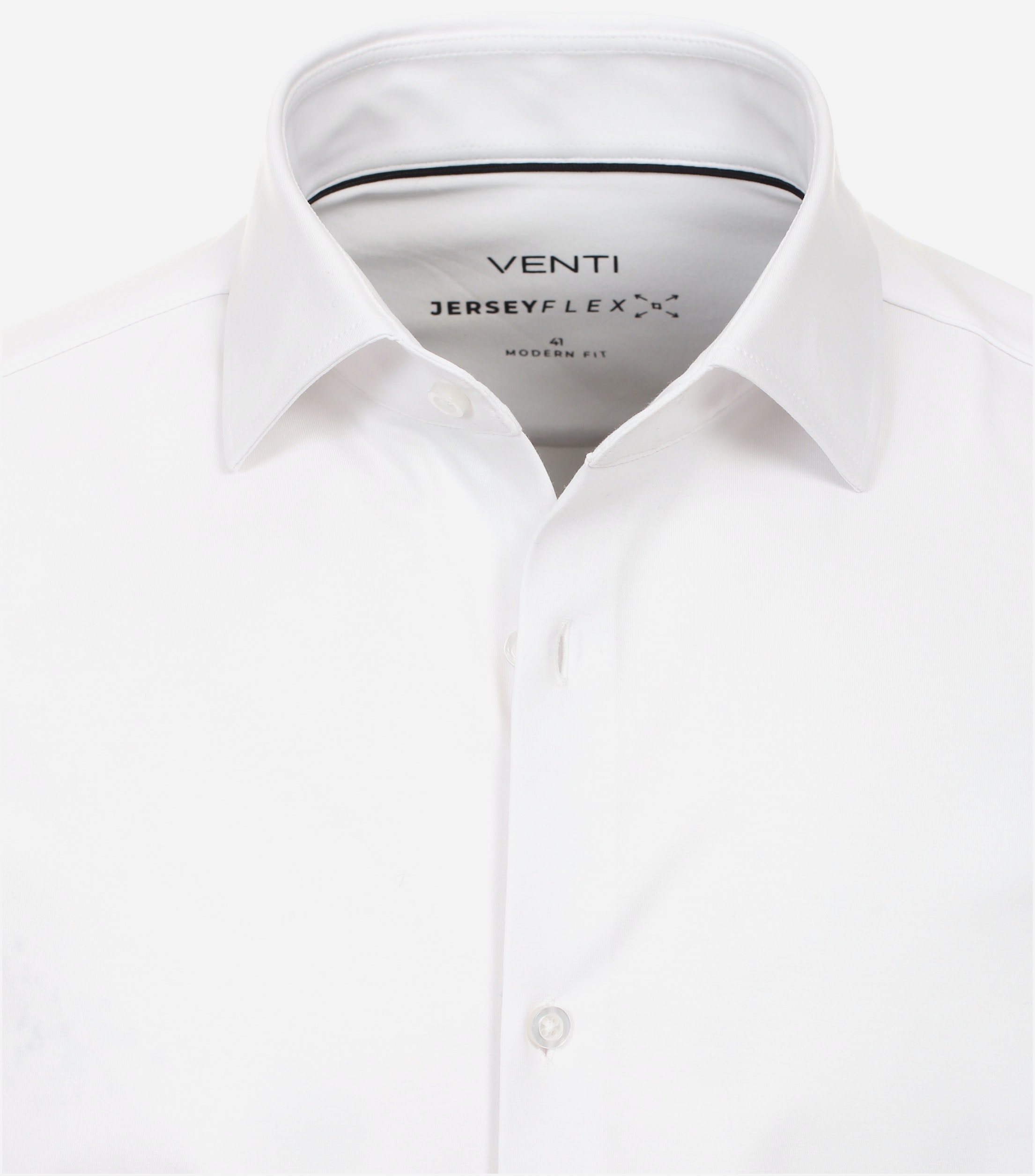 VENTI modern fit overhemd, jersey, wit