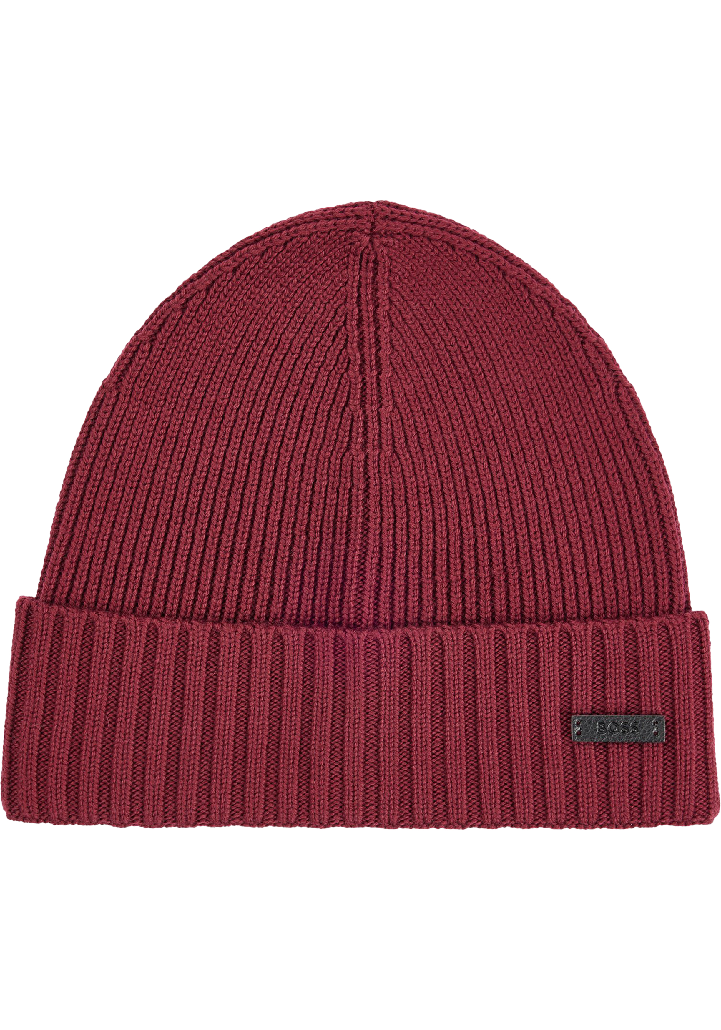 HUGO BOSS muts wol, heren muts met omslag, rood