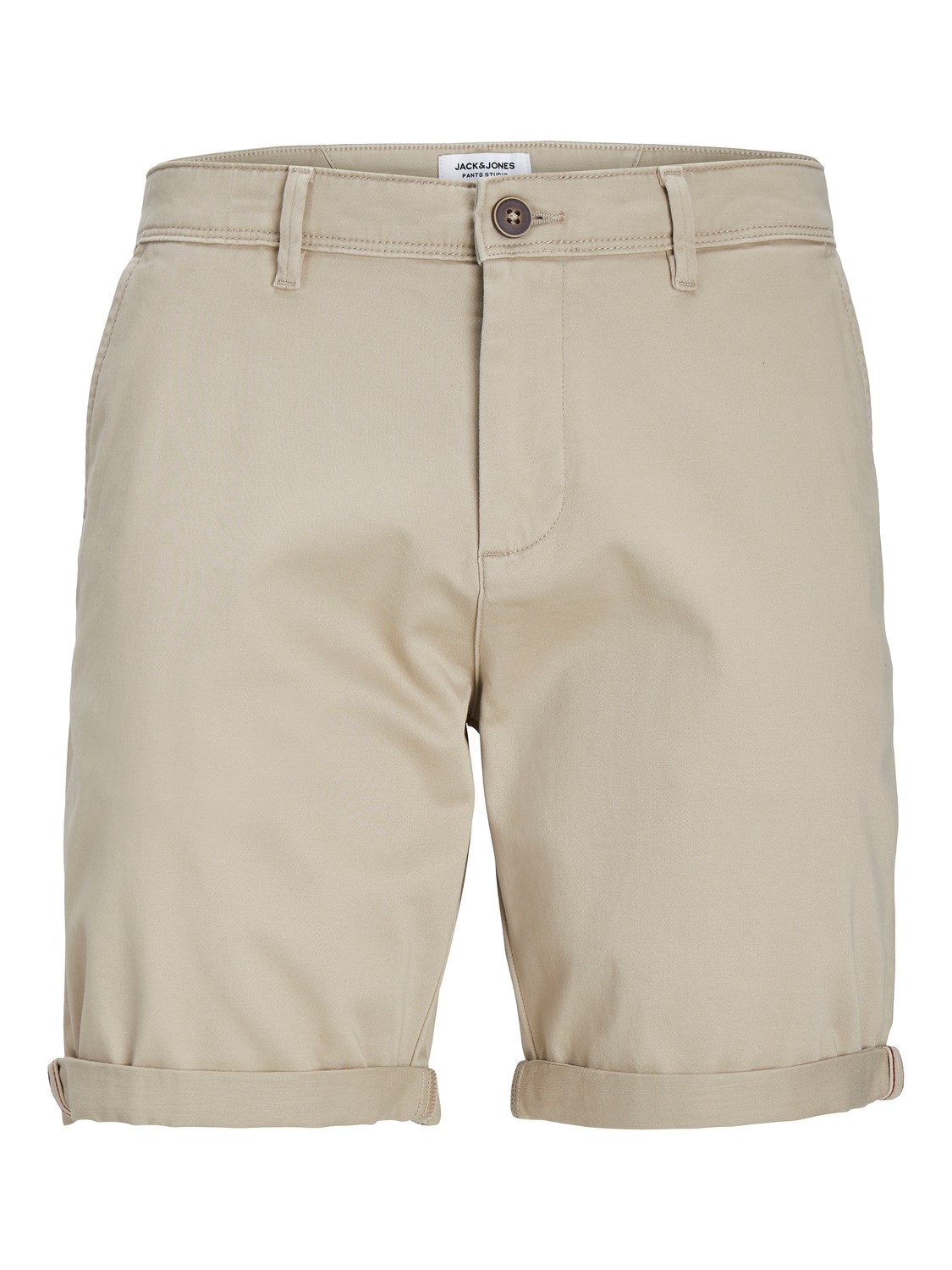 JACK & JONES Bowie Shorts Solid regular fit, heren chino korte broek, beige