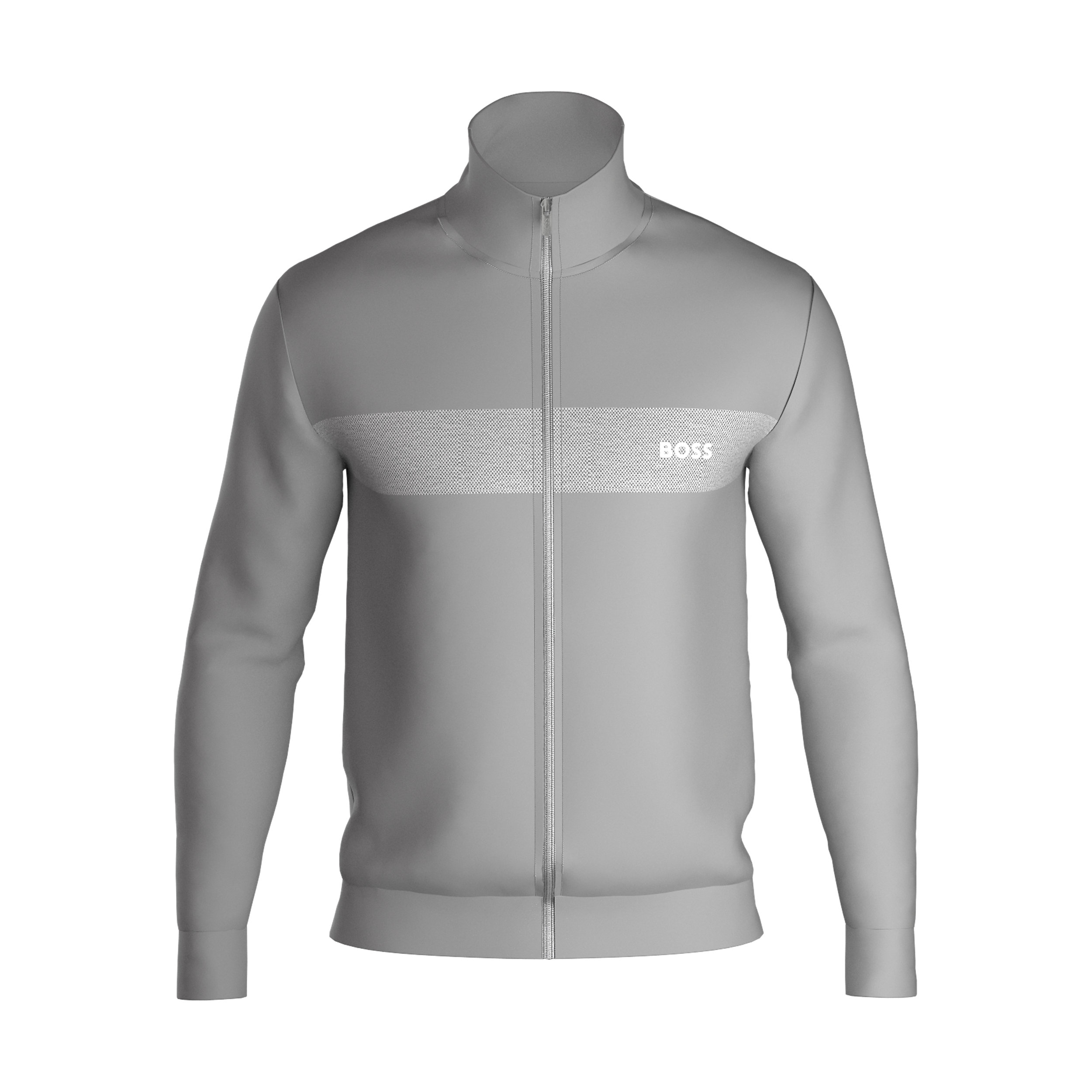 BOSS Tracksuit Jacket, heren lounge vest, lichtgrijs