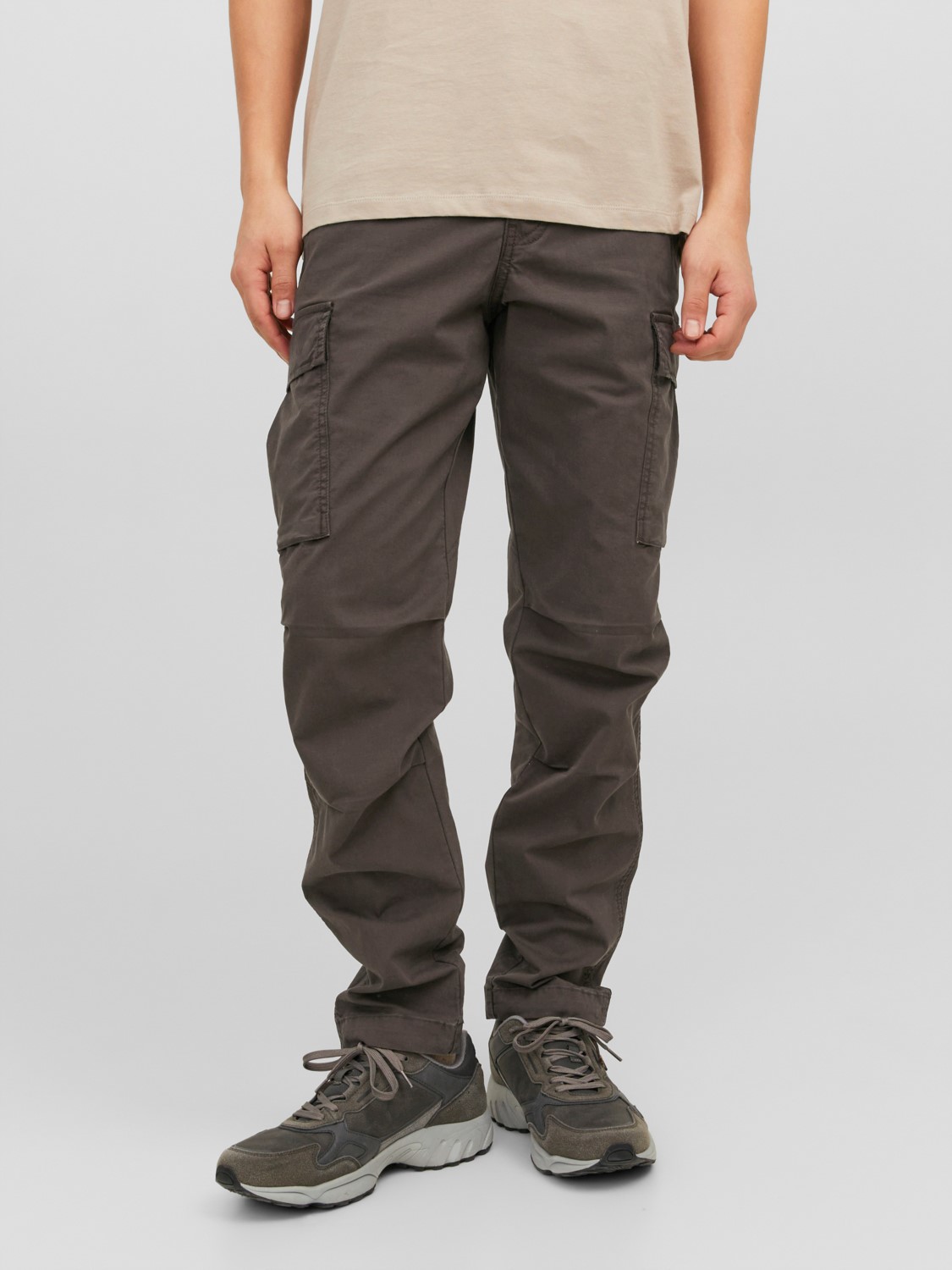 JACK & JONES Ace Tucker Cargoa loose fit, heren cargo broek, bruin
