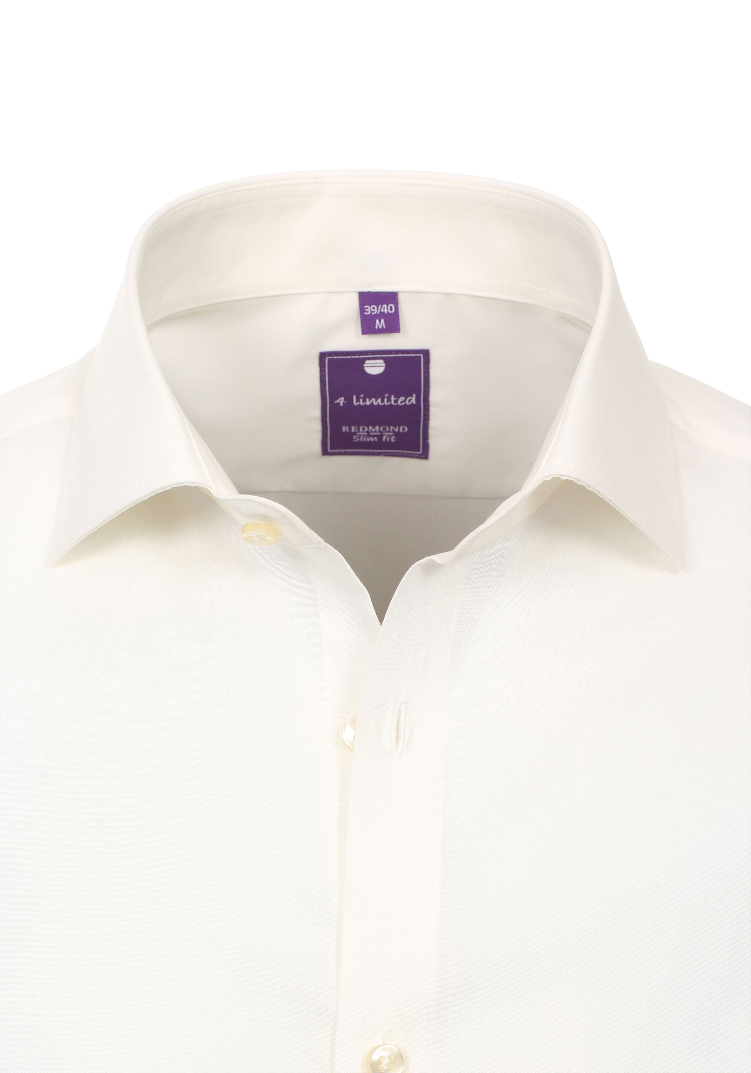 Redmond slim fit overhemd, beige