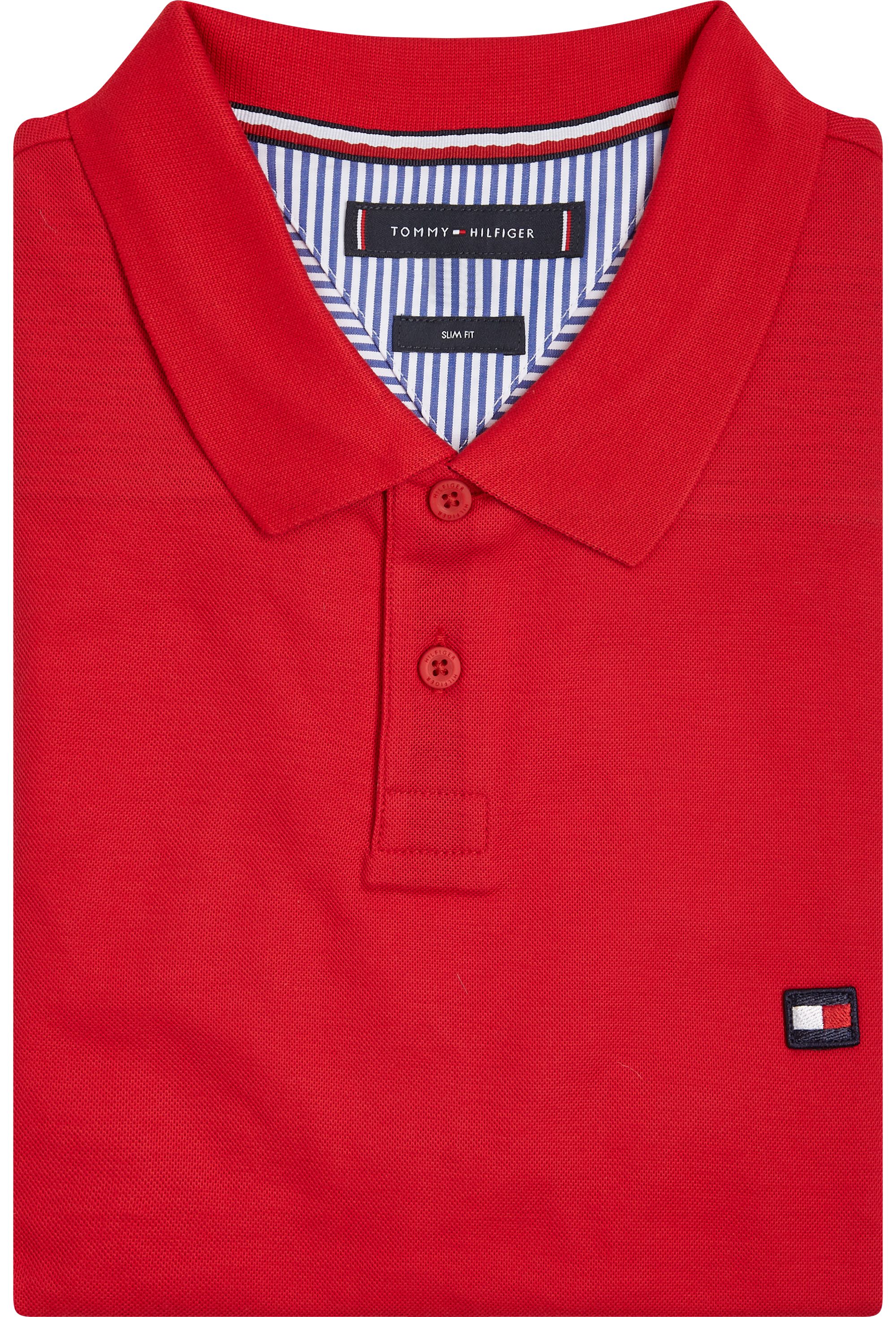 Tommy Hilfiger 1985 Slim Polo, heren poloshirt, rood