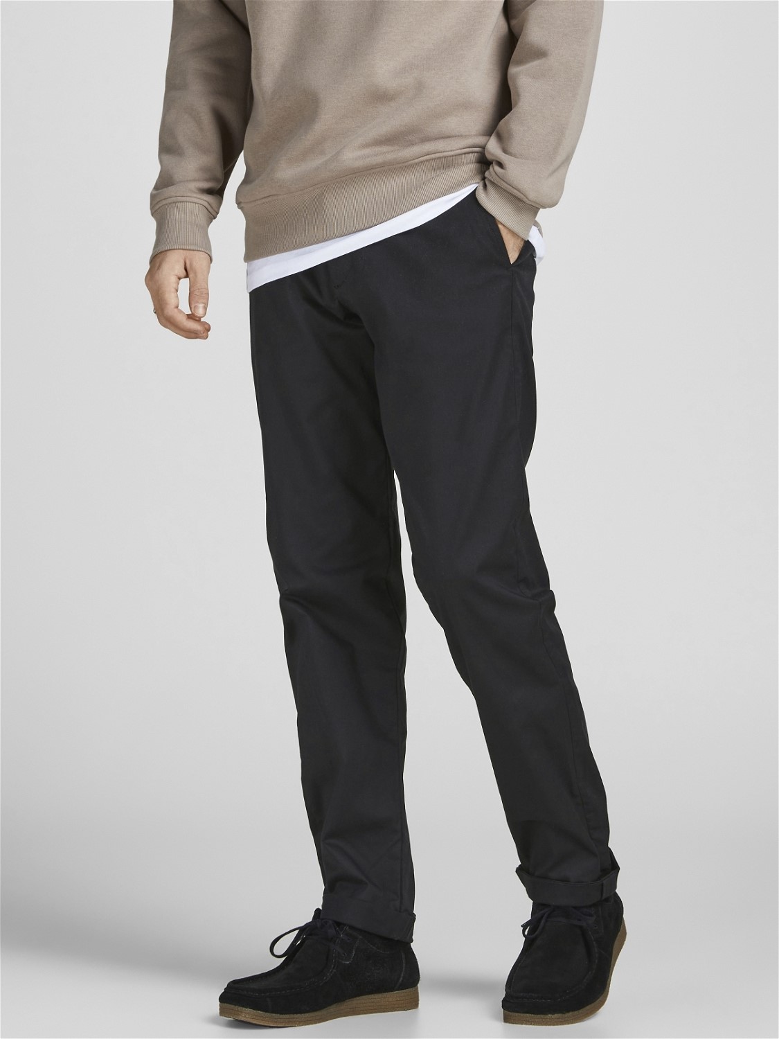 JACK & JONES Kane Pablo loose fit, heren chino, zwart