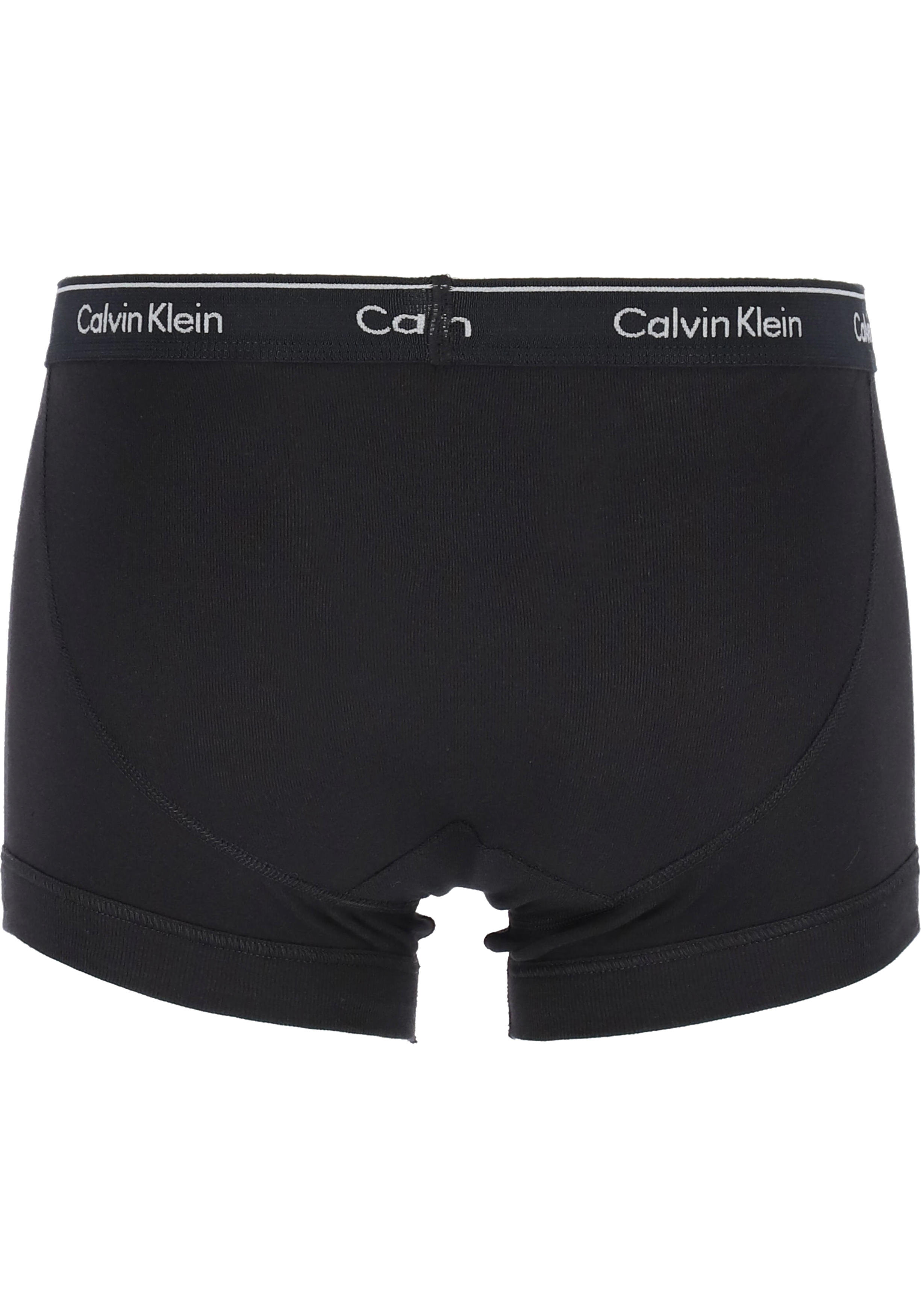 Calvin Klein trunks (3-pack), heren boxer normale lengte met gulp, zwart