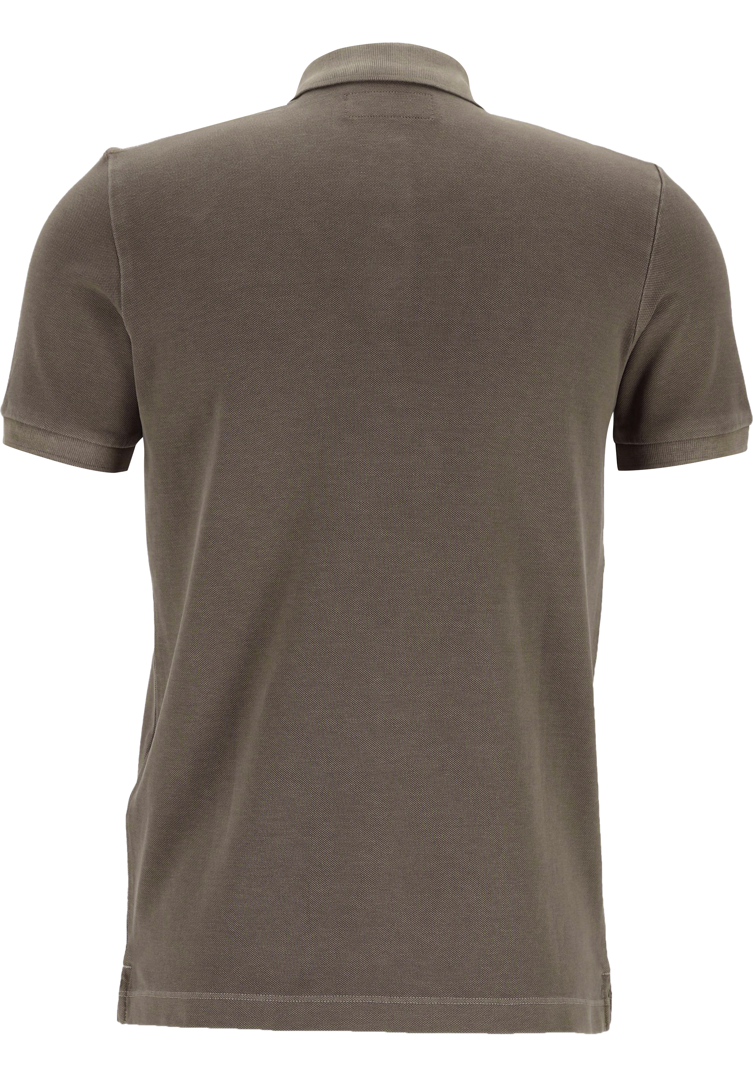 Marc O'Polo shaped fit polo, heren poloshirt korte mouw, bruin