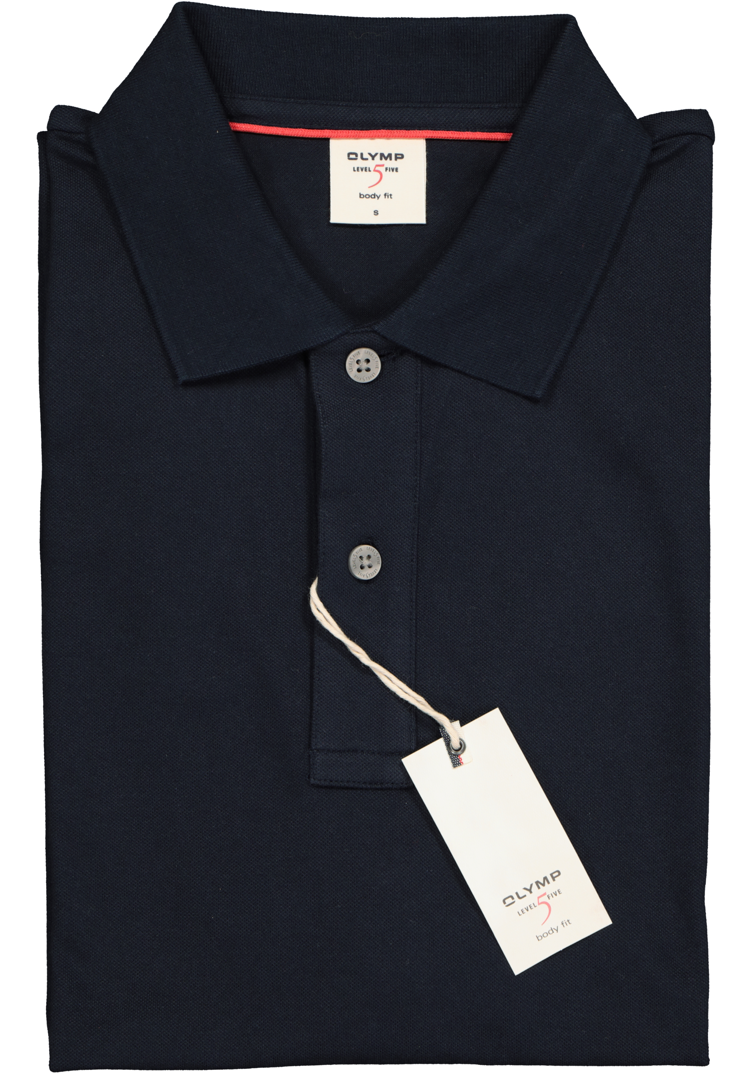 OLYMP Level 5 body fit poloshirt, stretch, marine blauw