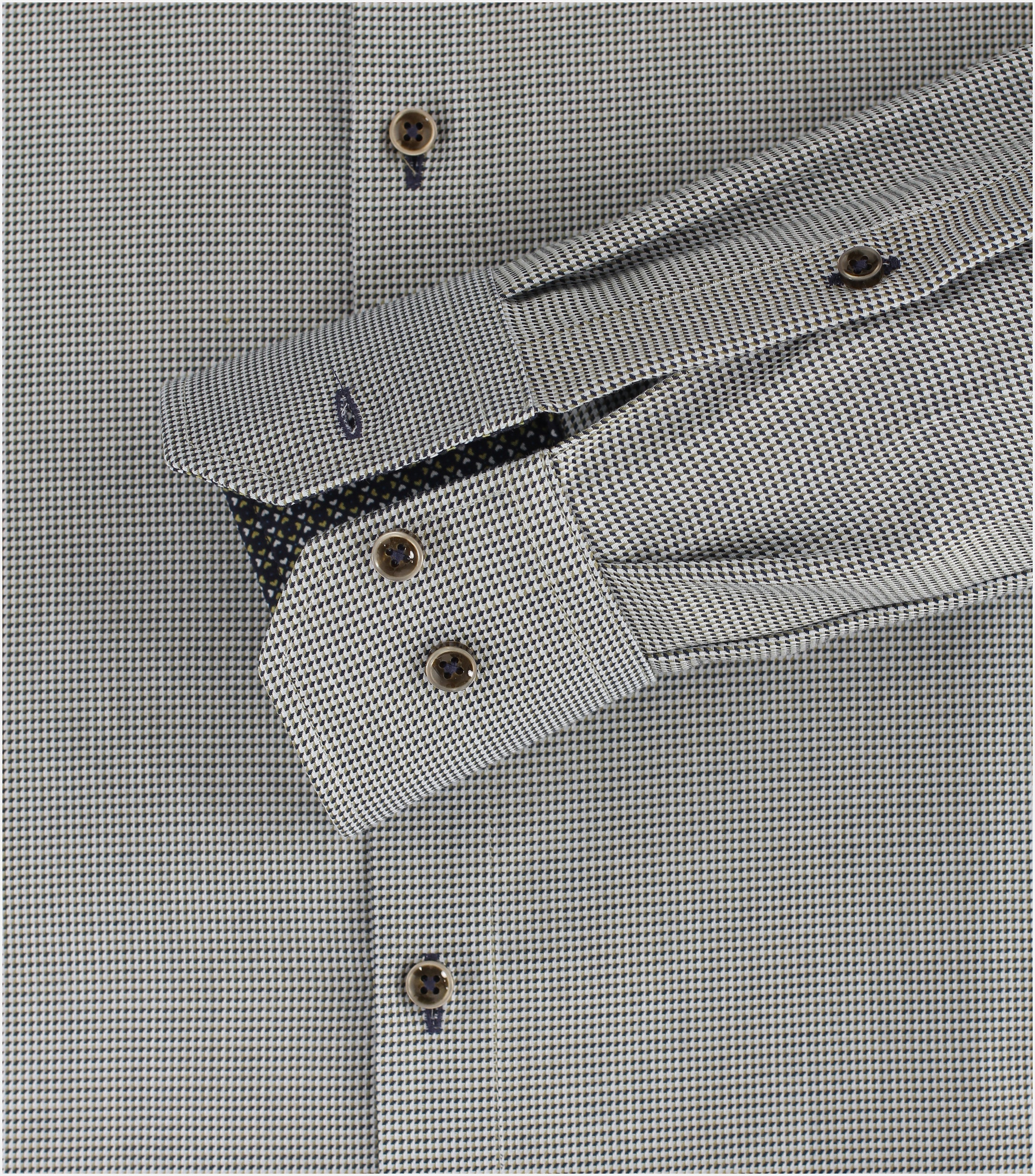 VENTI modern fit overhemd, dobby, groen