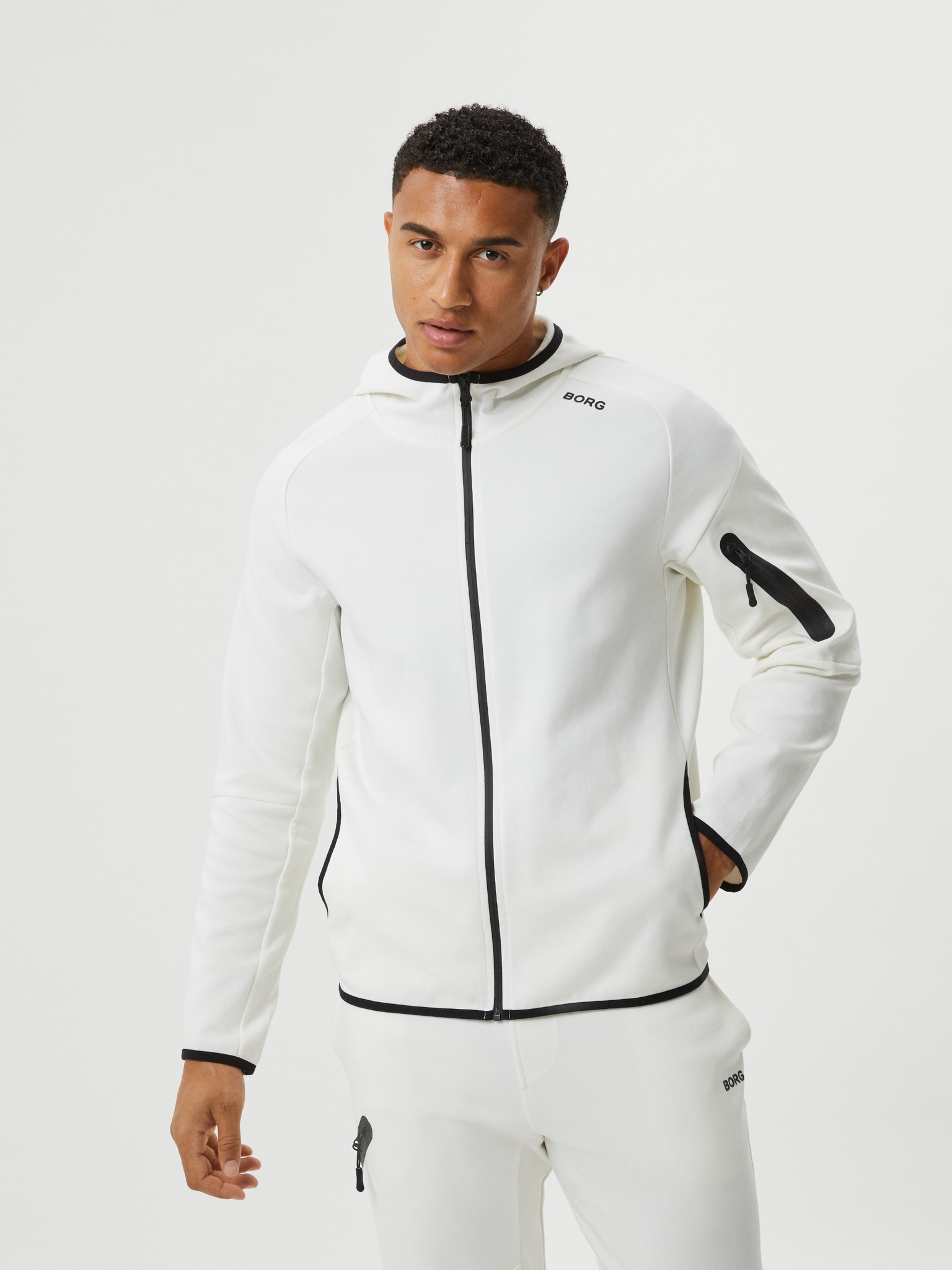 Bjorn Borg tech sweat hoodie, off white