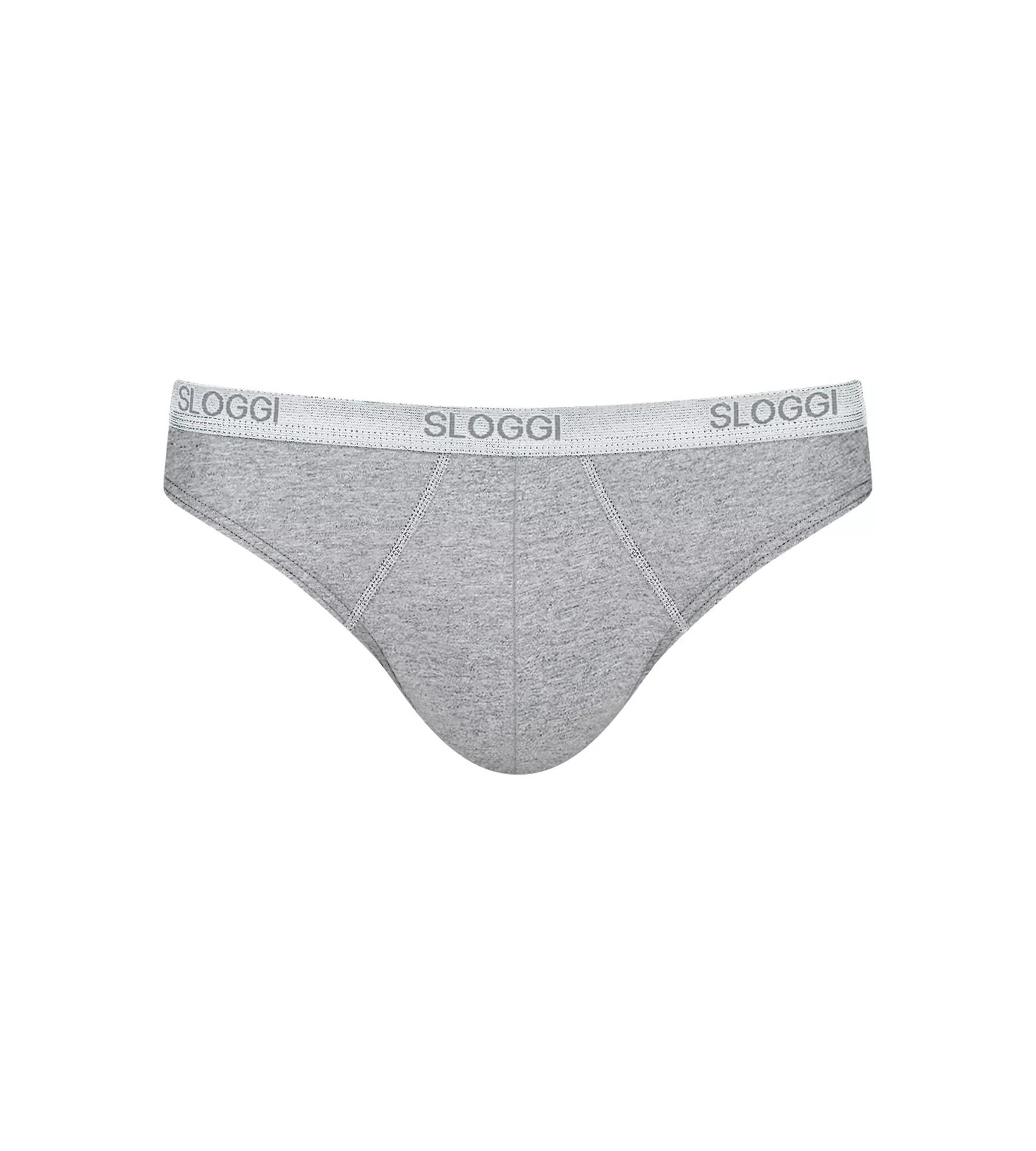 Sloggi Men Basic Mini, heren slip met smalle zijkanten (2-pack), grijs