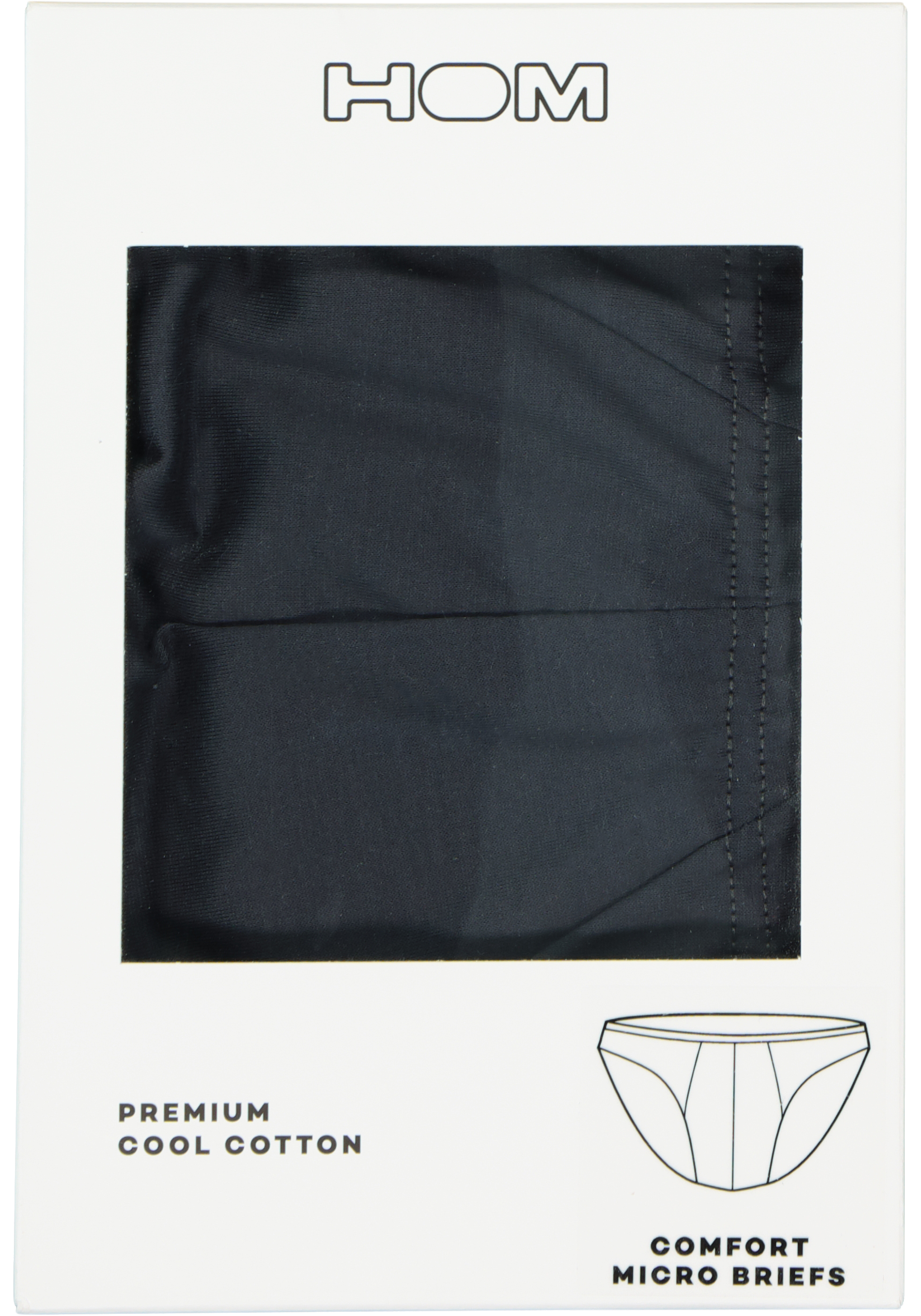 HOM Premium cotton comfort micro briefs (1-pack), herenslip, grijs