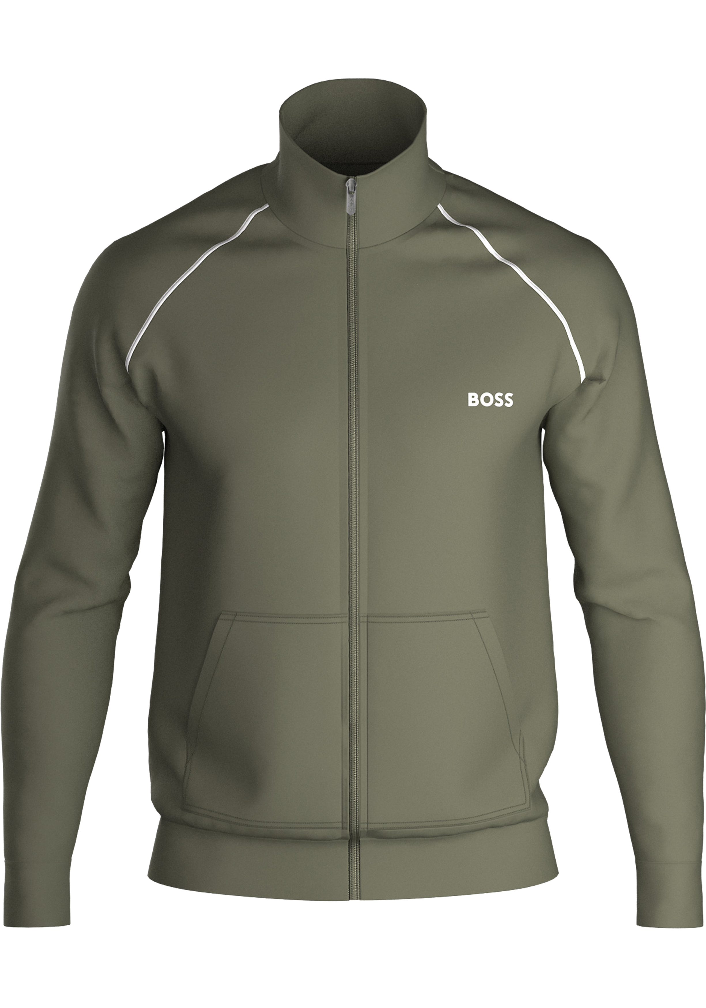 BOSS Mix&Match Jacket, heren lounge vest, olijfgroen