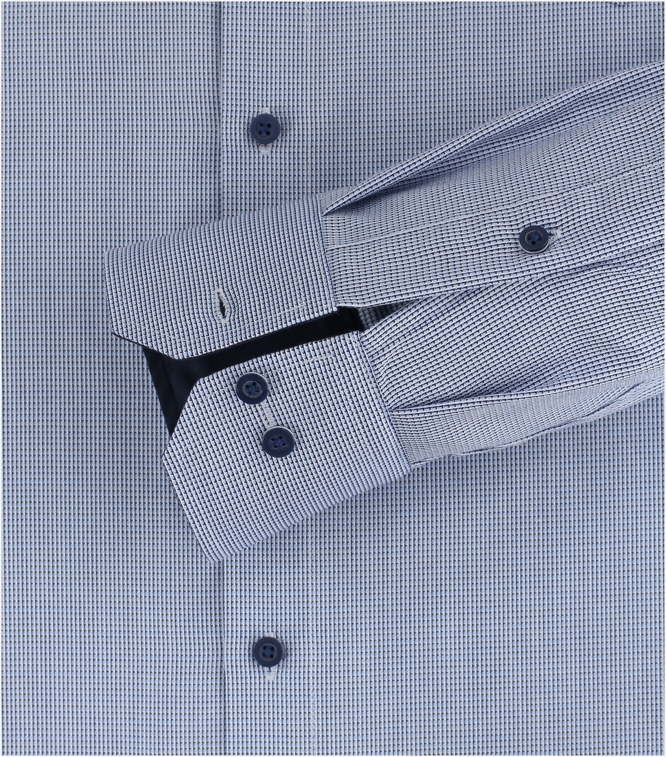 Redmond comfort fit overhemd, popeline, blauw dessin