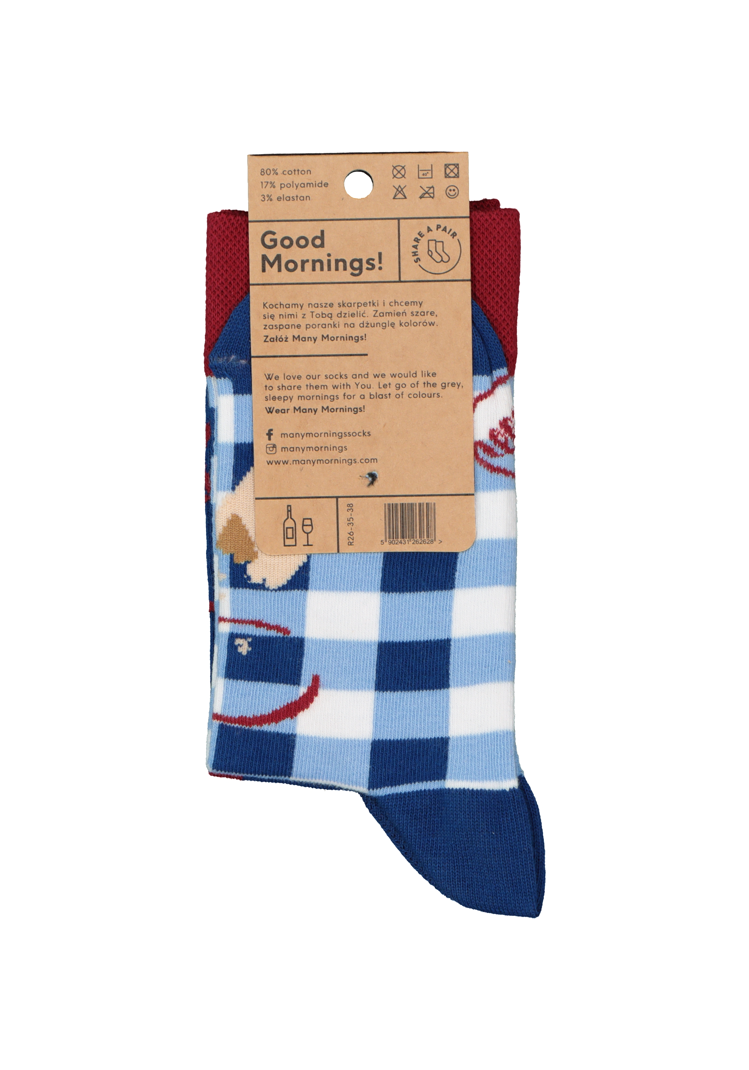 Many Mornings unisex sokken Bonjour France