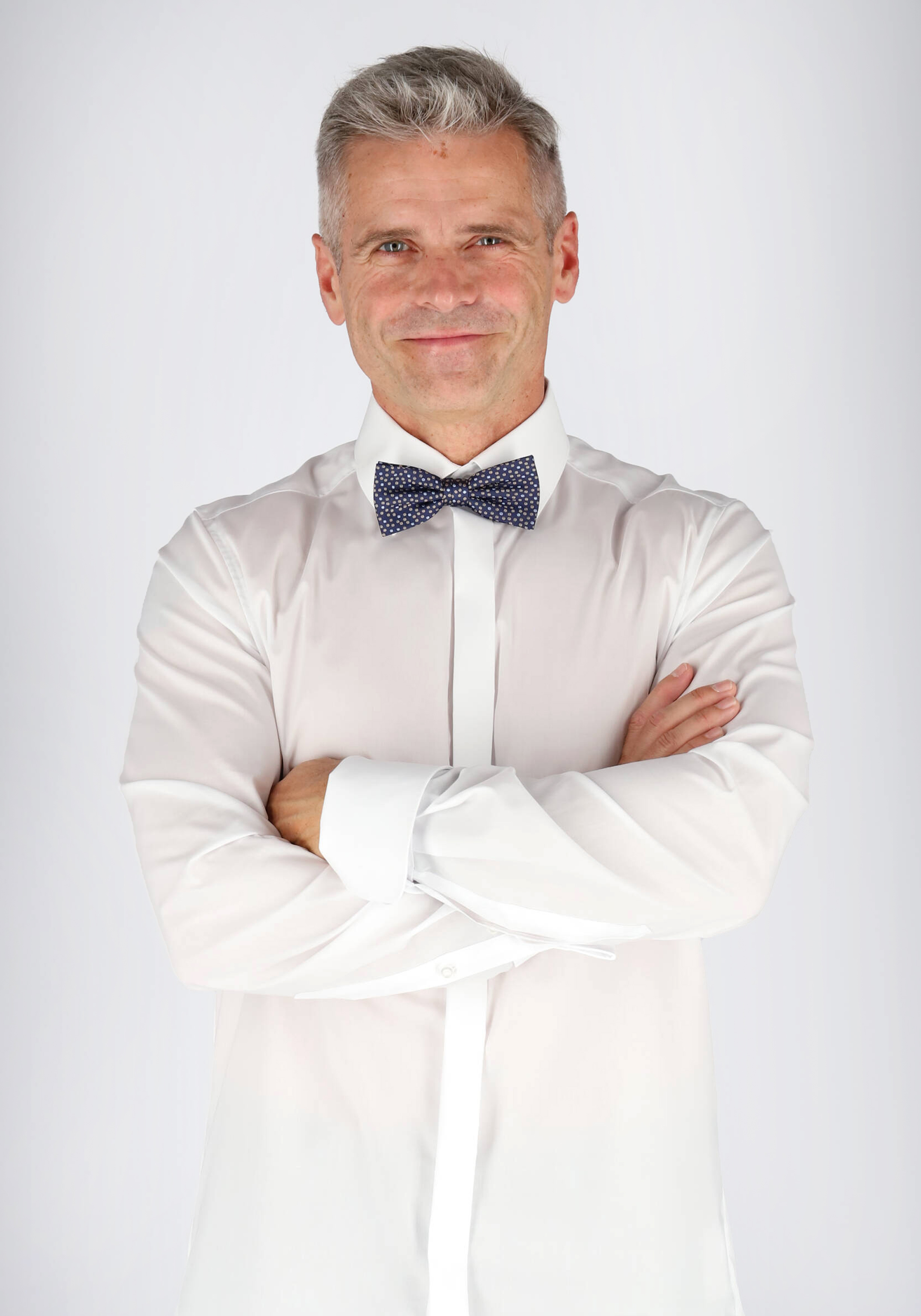 OLYMP Level 5 body fit overhemd smoking overhemd wit gladde stof met Kent kraag
