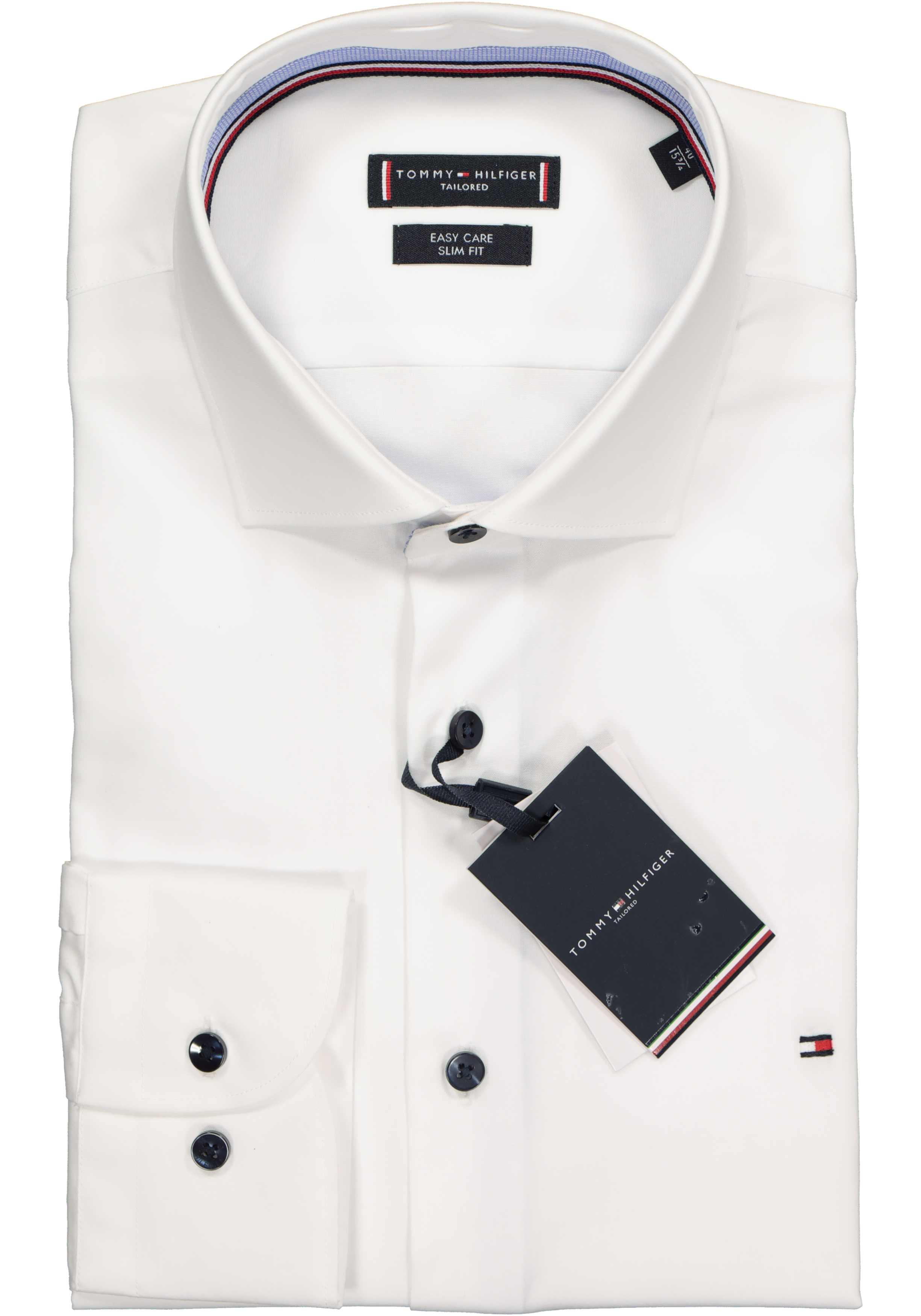 Tommy Hilfiger Classic slim fit overhemd, wit (contrast)